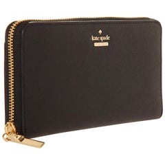 Kate Spade Women zip around wallet Cameron street lacey tusk/black