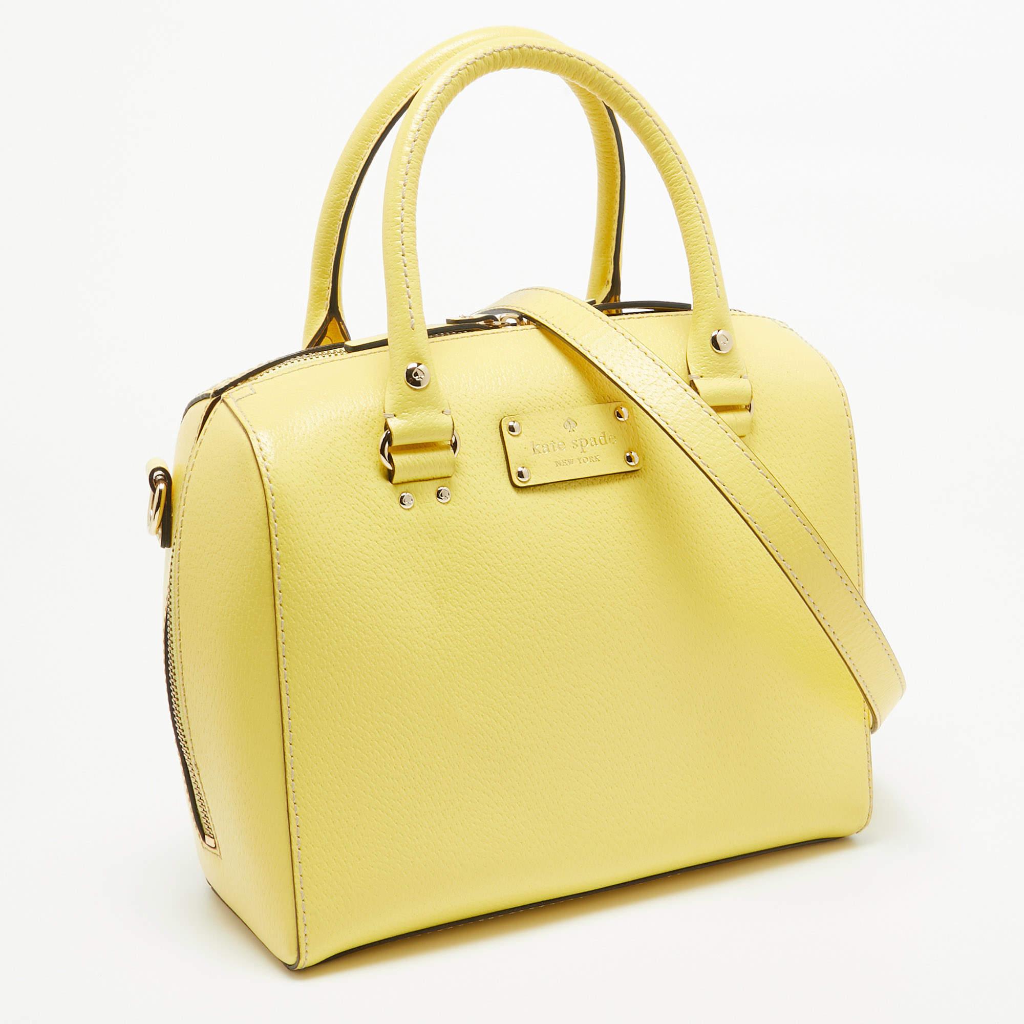 Giallo Kate Spade, la borsa Wellesley Alessa in pelle gialla in vendita