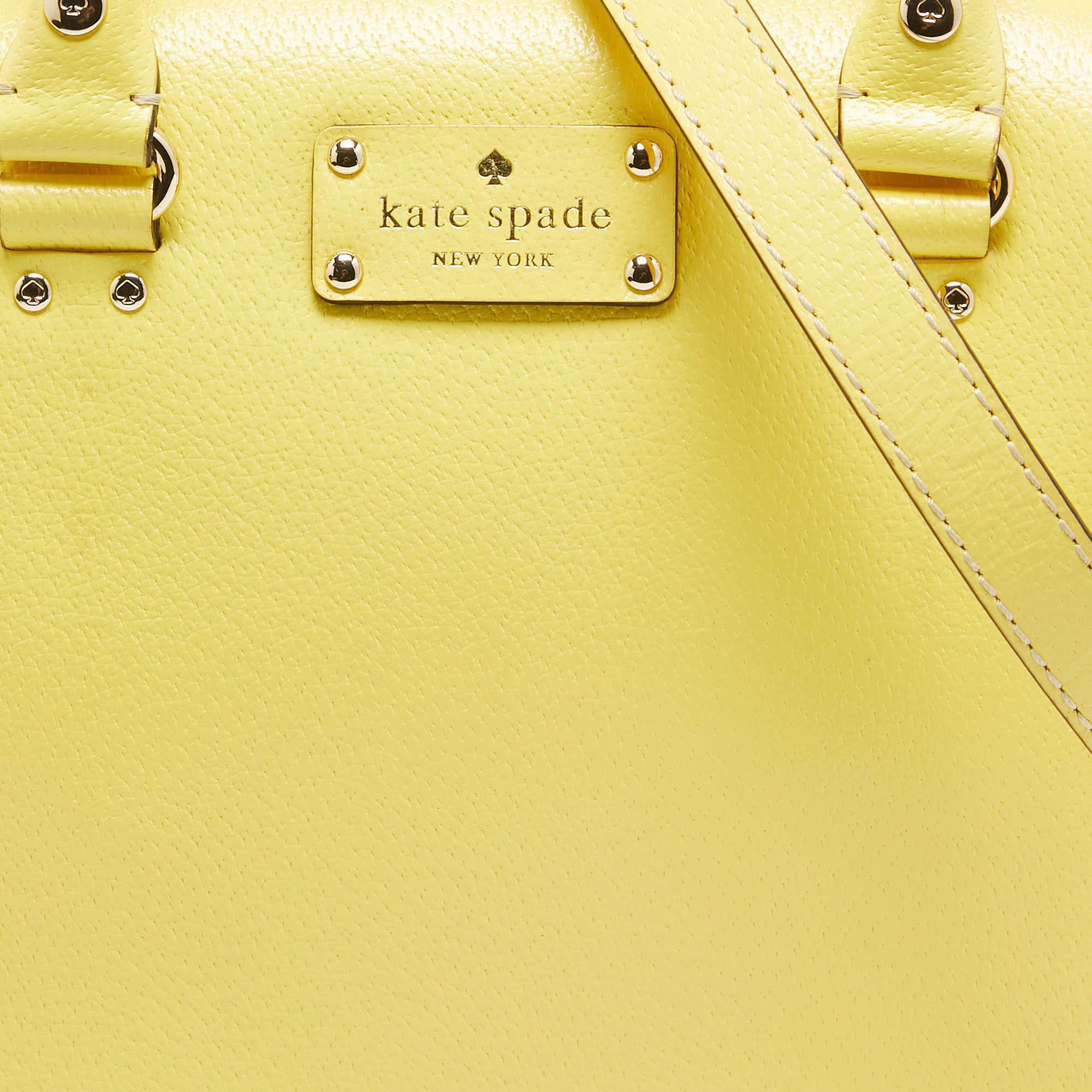 Donna Kate Spade, la borsa Wellesley Alessa in pelle gialla in vendita
