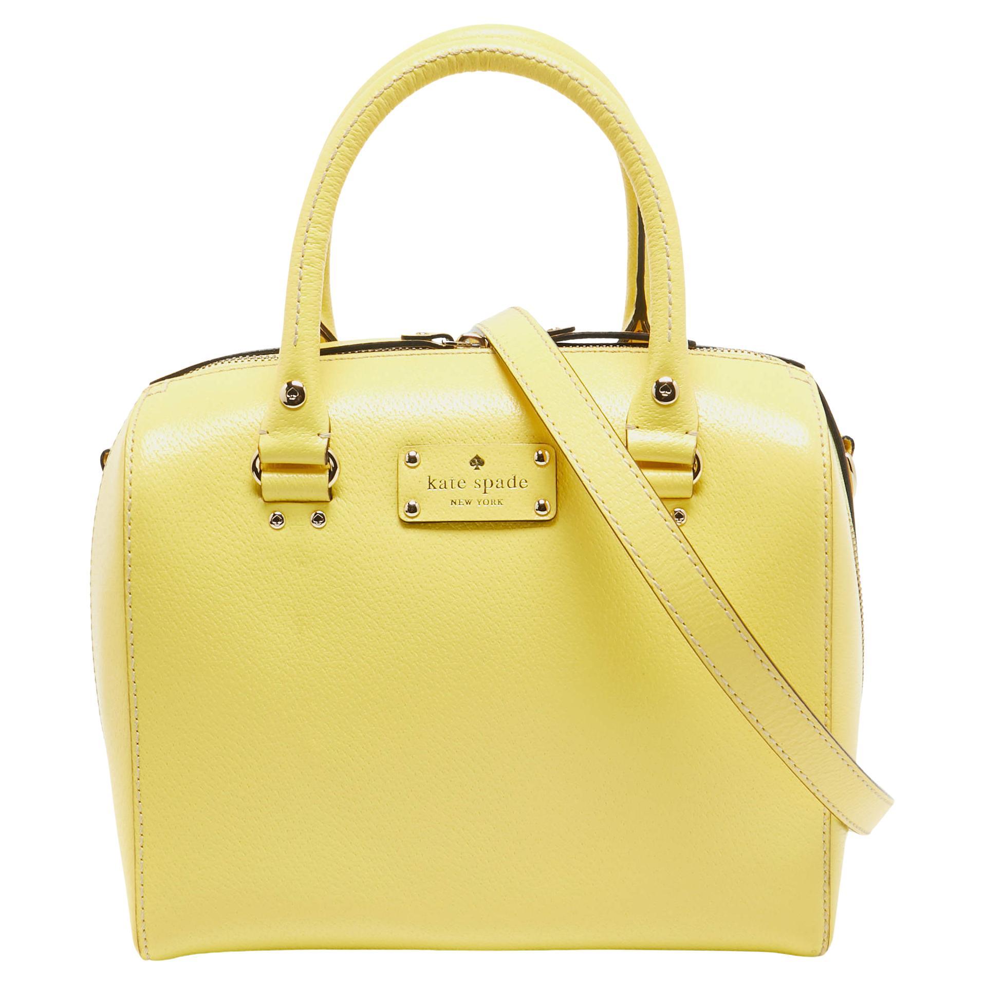 Cartera Kate Spade Wellesley Alessa de piel amarilla