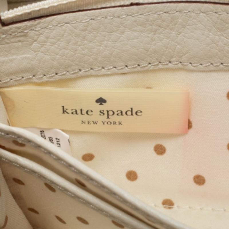 Cartera con cremallera de piel amarilla Kate Spade en venta 1