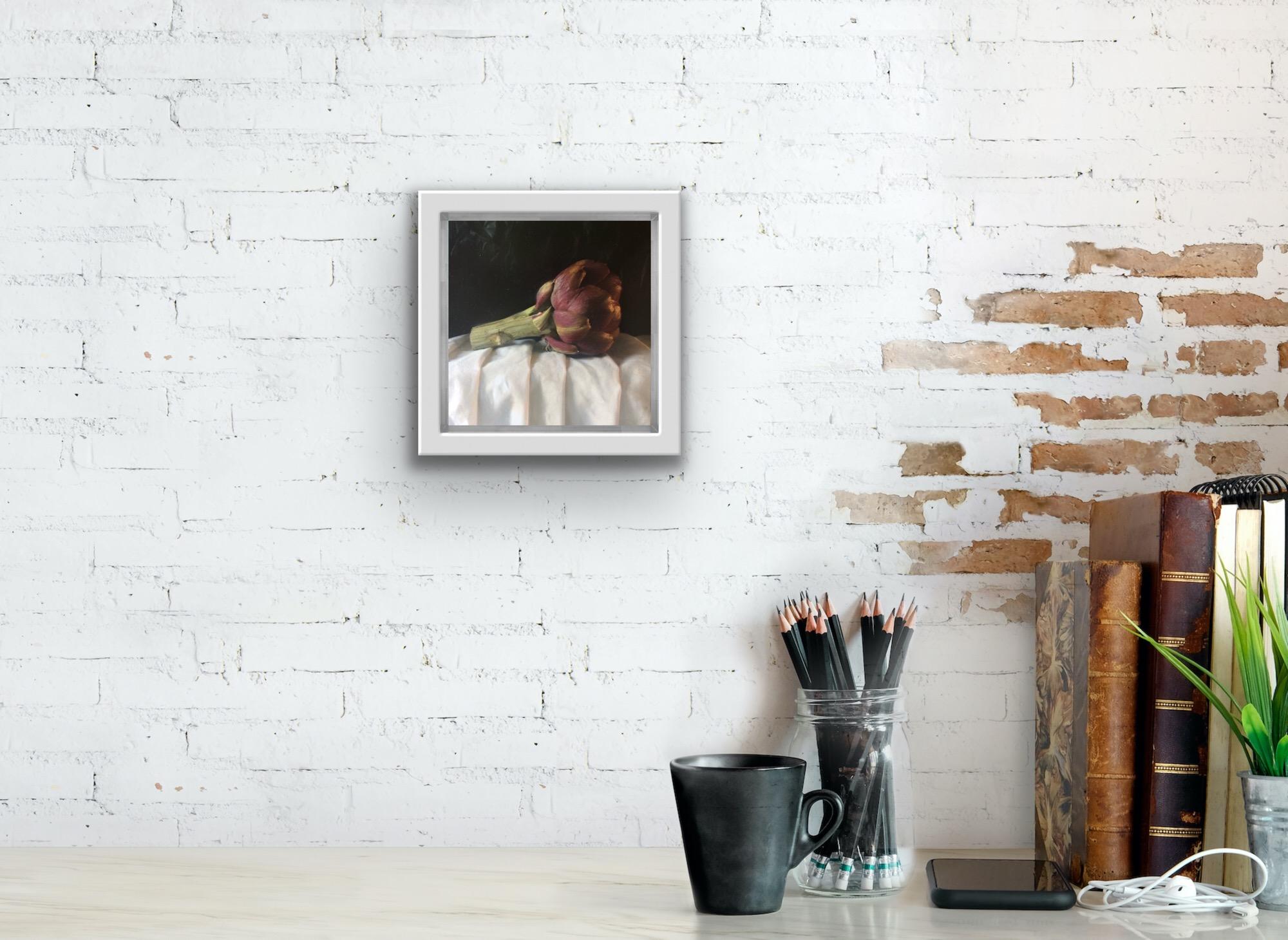 Artichoke - Black Still-Life Painting by Kate Verrion