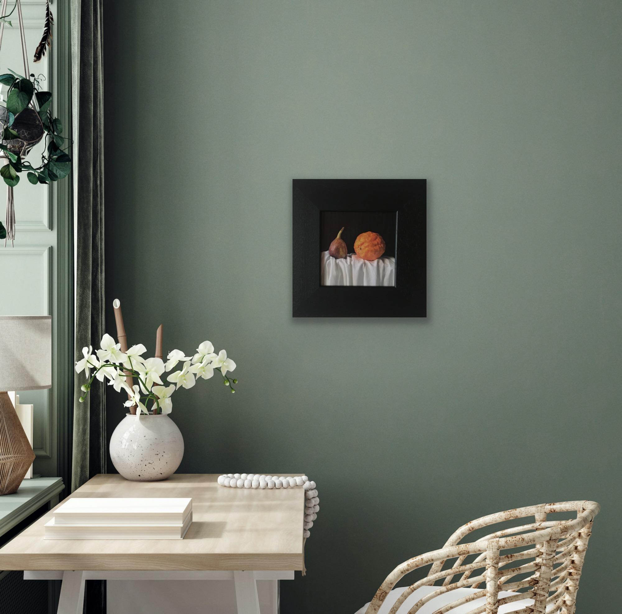 Figue et marmelade d'orange, Peinture originale, Nature morte, Fruits en vente 3
