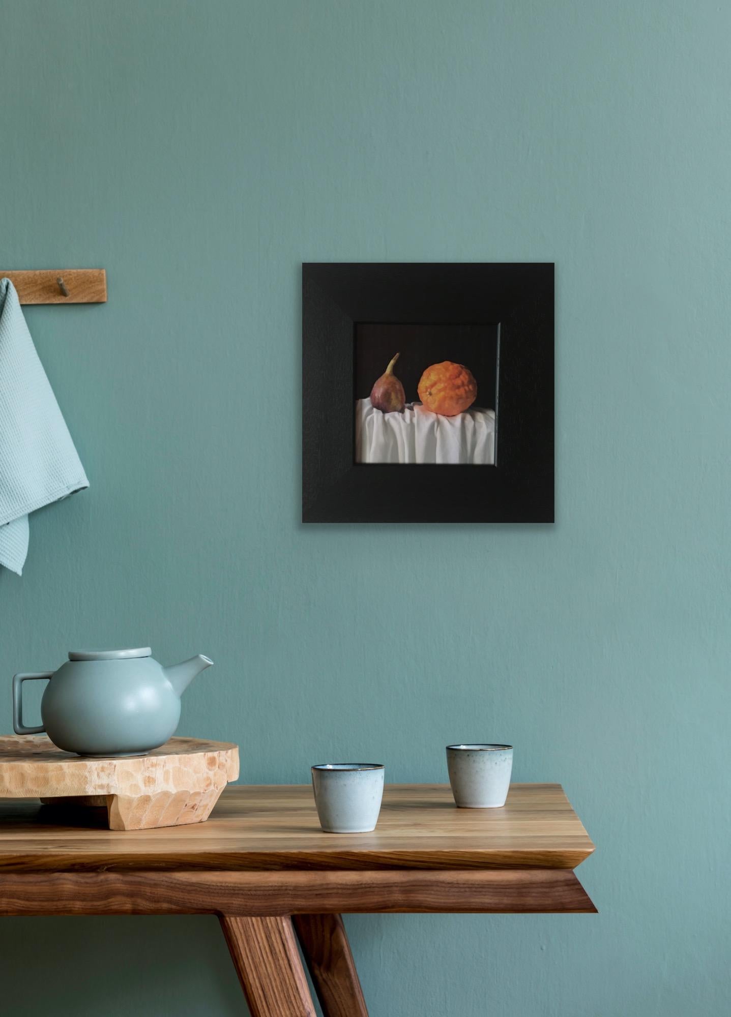Figue et marmelade d'orange, Peinture originale, Nature morte, Fruits en vente 4