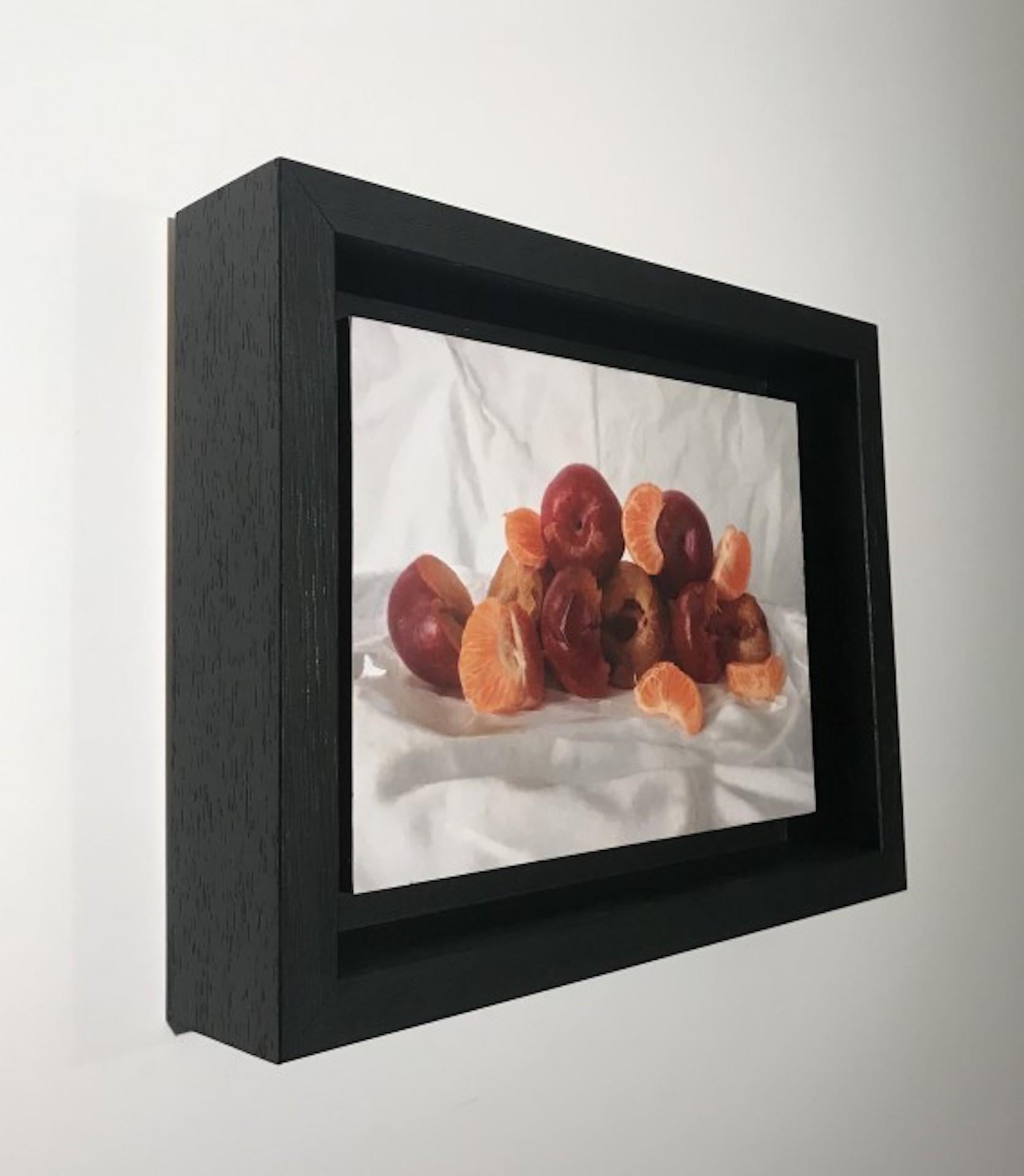 Kate Verrion, Cherries and Satsuma, Realist Still Life Fruit Painting 2