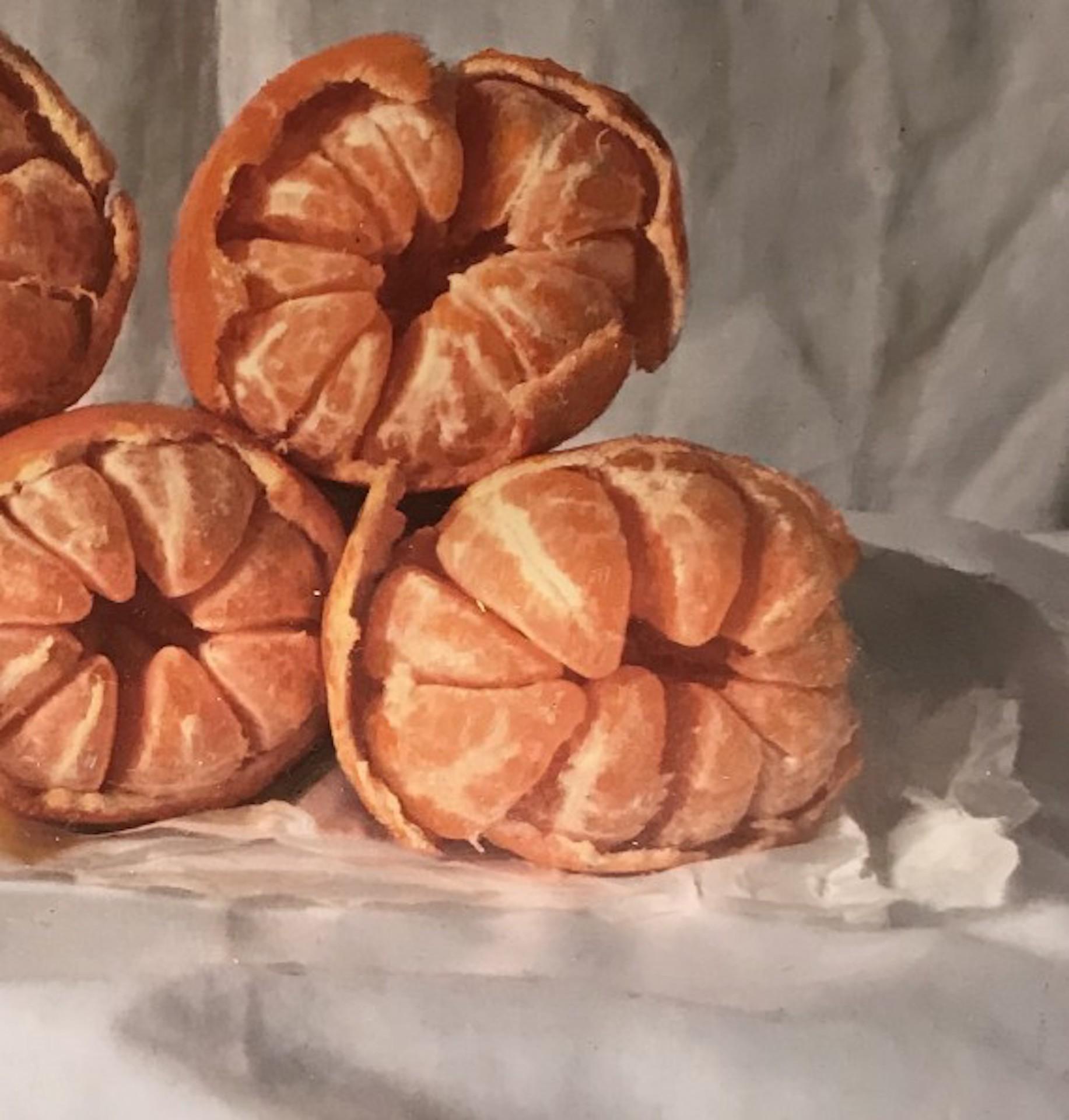 Kate Verrion, Five Satsumas, Still Life Painting, Realist Fruit Painting 3