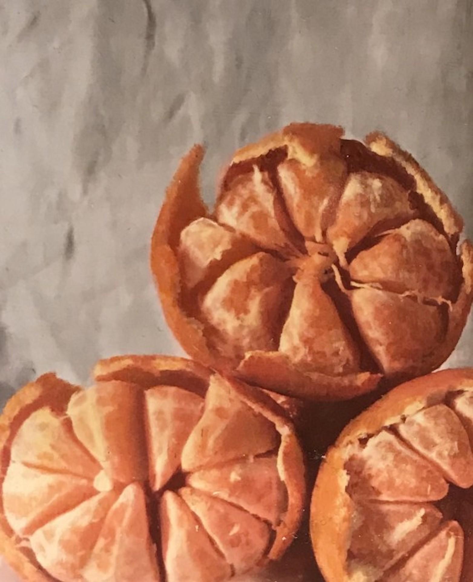 Kate Verrion, Five Satsumas, Still Life Painting, Realist Fruit Painting 4