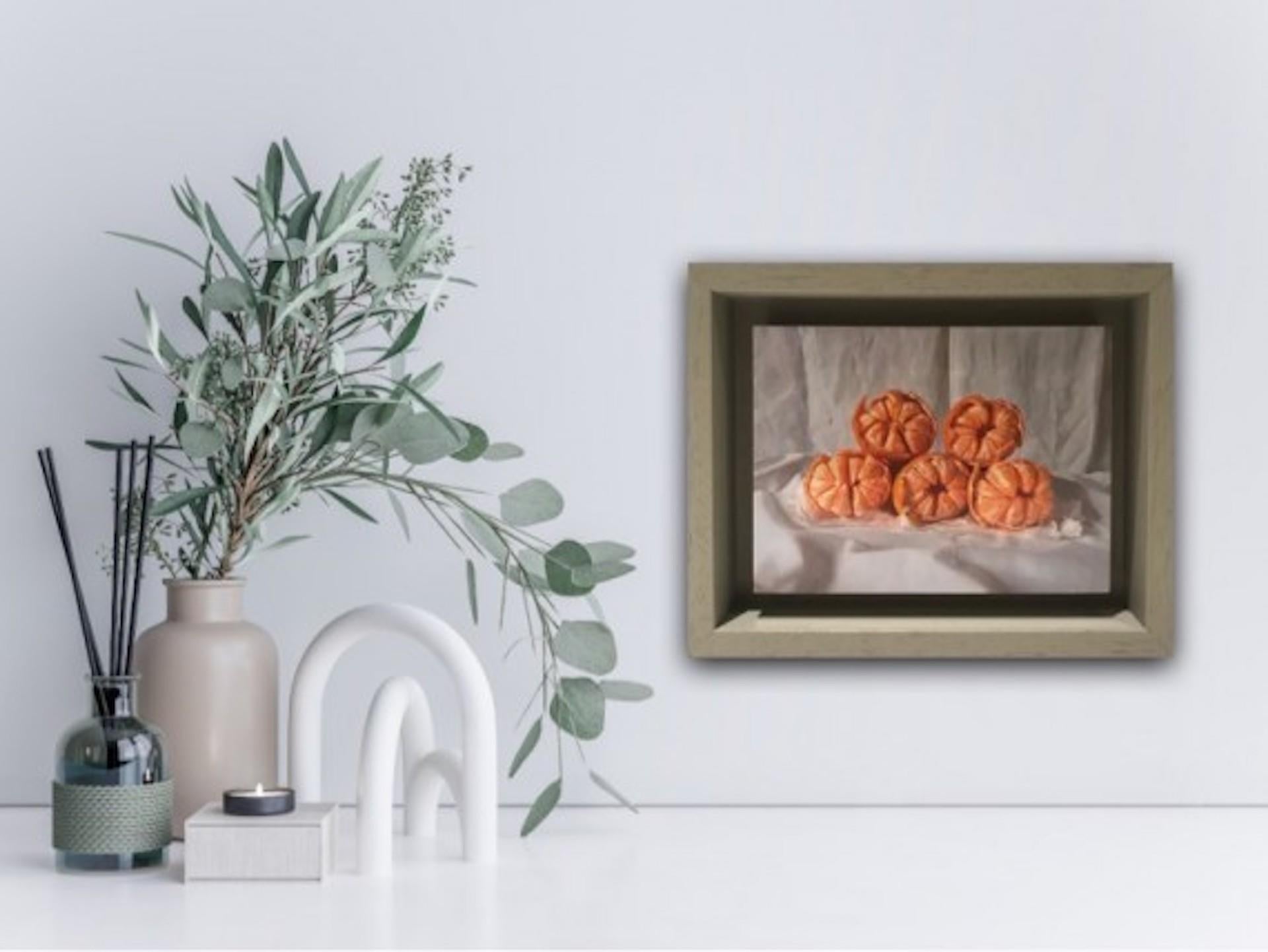 Kate Verrion, Five Satsumas, Still Life Painting, Realist Fruit Painting 6