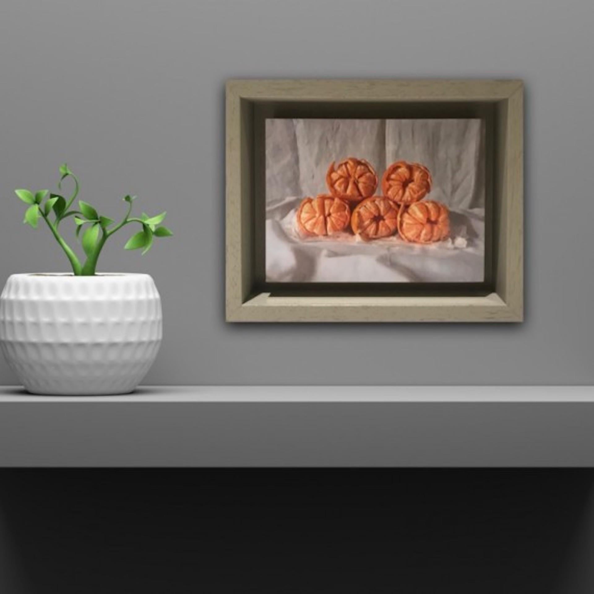 Kate Verrion, Five Satsumas, Still Life Painting, Realist Fruit Painting 7
