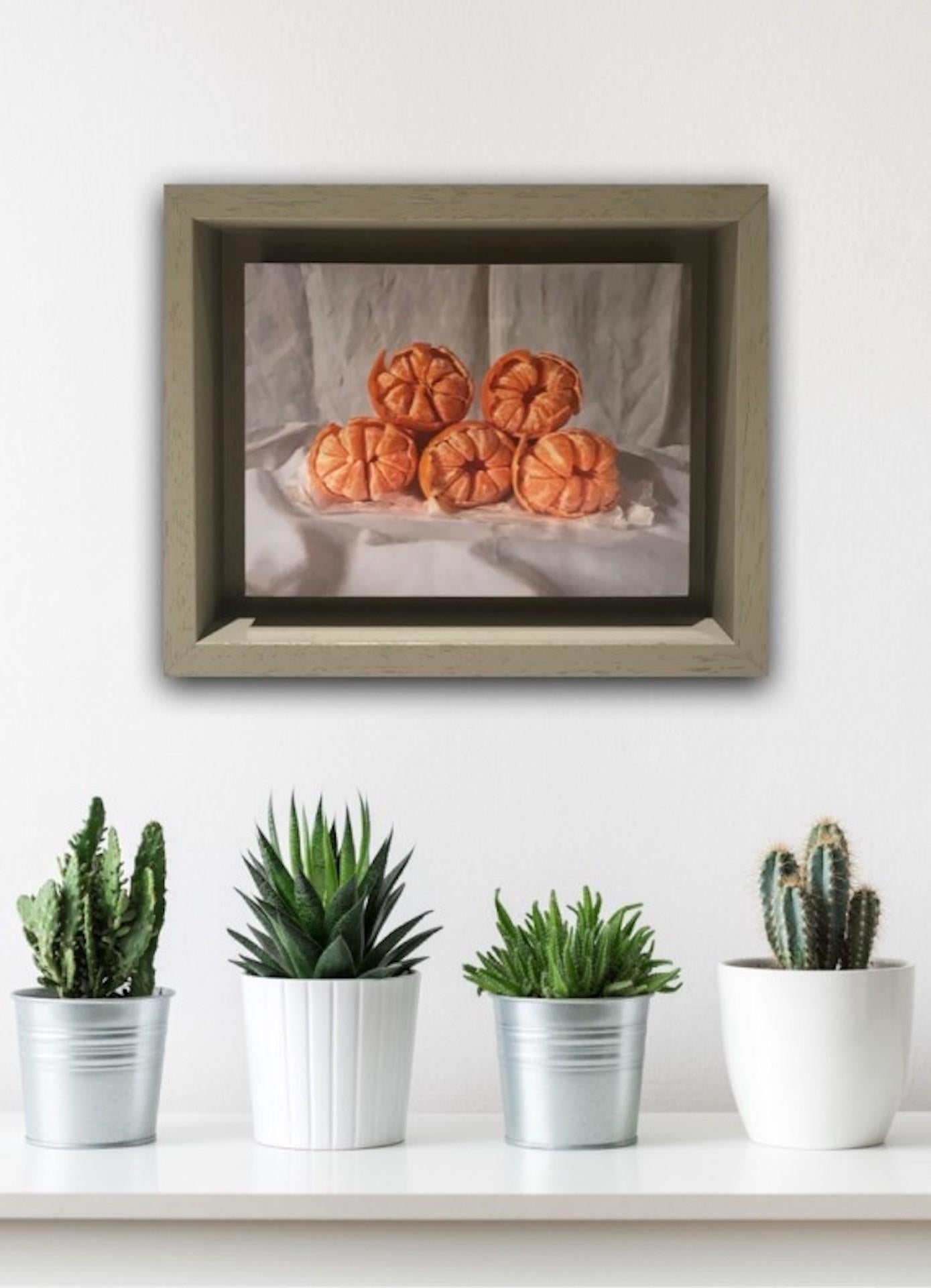 Kate Verrion, Five Satsumas, Still Life Painting, Realist Fruit Painting 8
