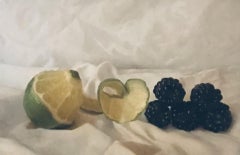 Kate Verrion, Lime and Blackberries, Still Life Art, Realism Painting
