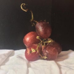 Small Grapes, Kate Verrion, Original Painting, Food Still Life, Fruit Artwork