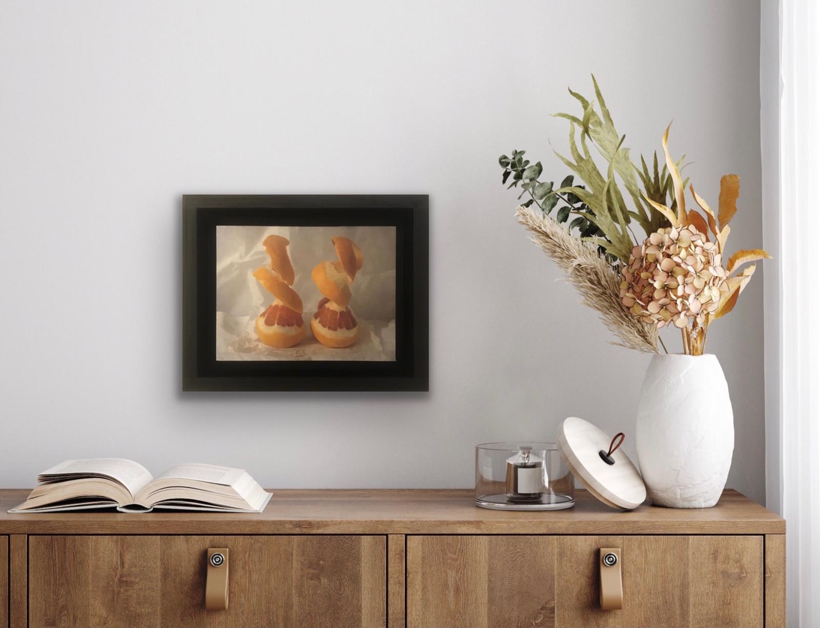 Two Peeled Oranges, Original painting, Still Life, Affordable Art, Fruit, Food For Sale 3