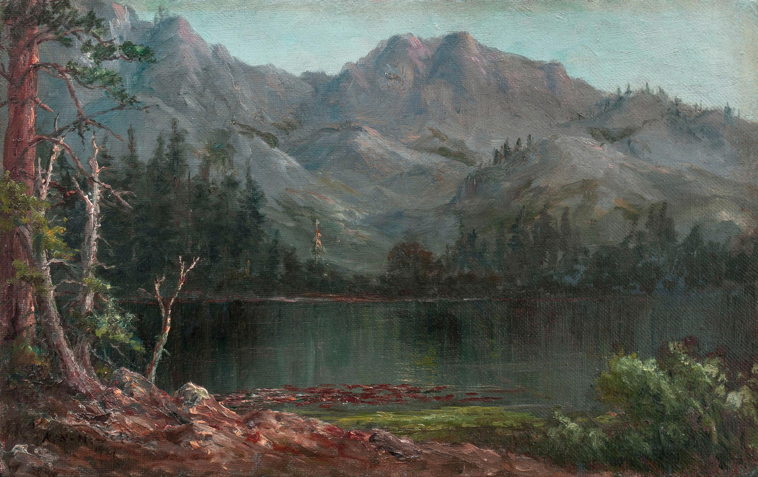 In the Sierras par Historic Woman Artist Kate W. Newhall (américaine, 1840-1917) en vente 1