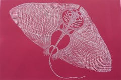 Rayo Mariposa, contemporáneo, Lino impresión