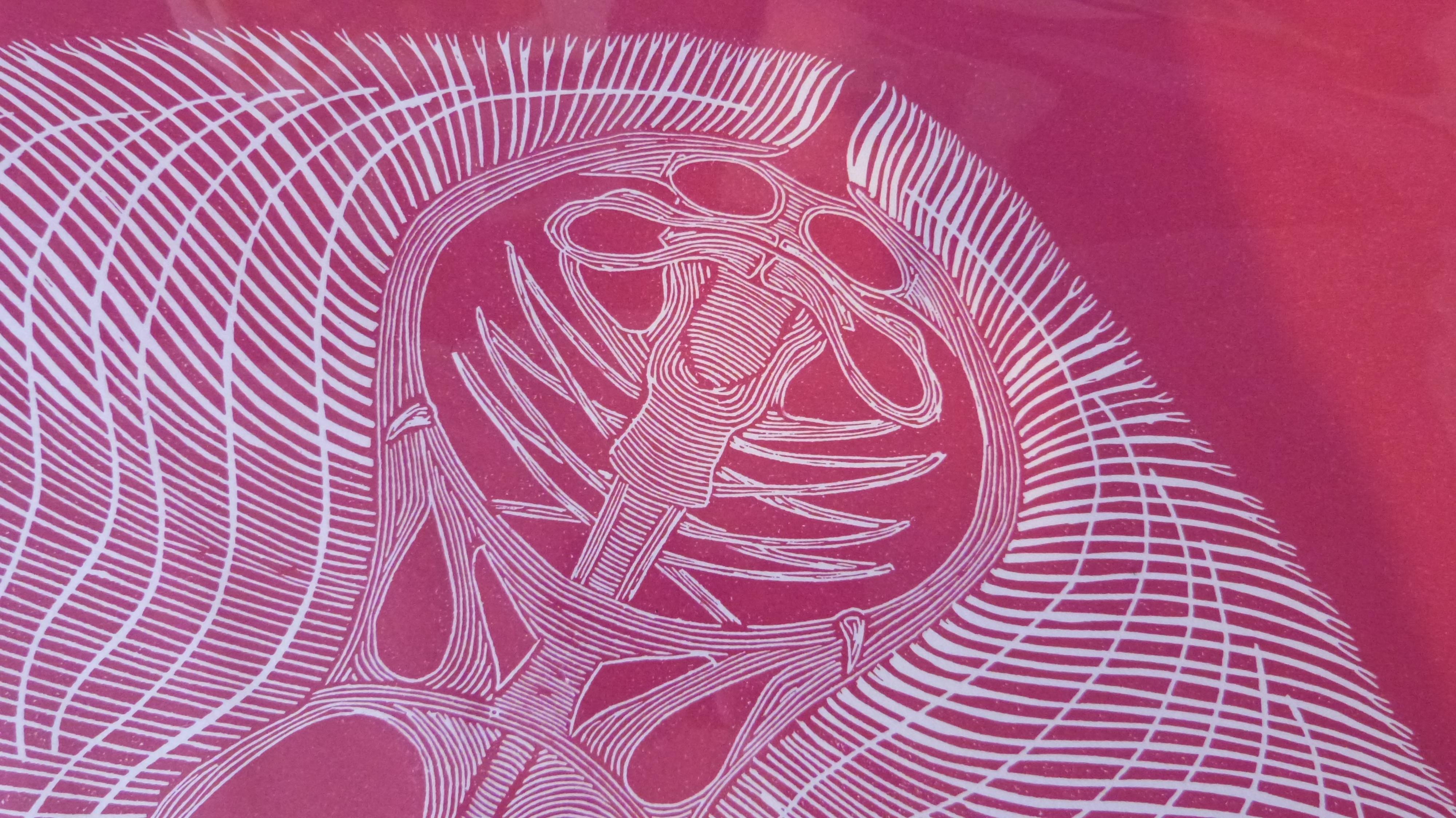 Butterfly Ray & Starry Night Over Albert Bridge, diptyque, impression Lino en vente 2