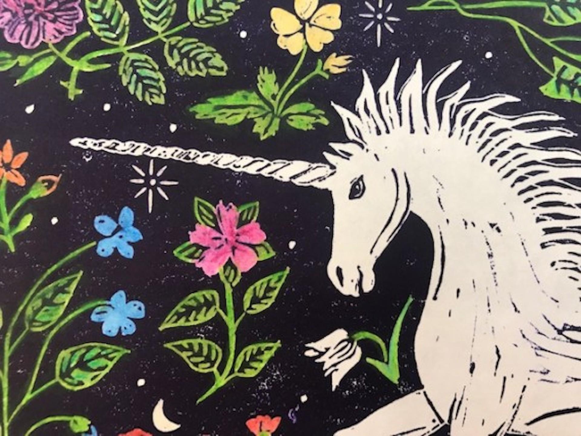 Millefleurs Unicorn by Kate Willows [2019]
limited edition

Ink and pencil on paper

Edition of 50

Image size: H:20 cm x W:30 cm

Sold Unframed

Please note that insitu images are purely an indication of how a piece may look

An original limited