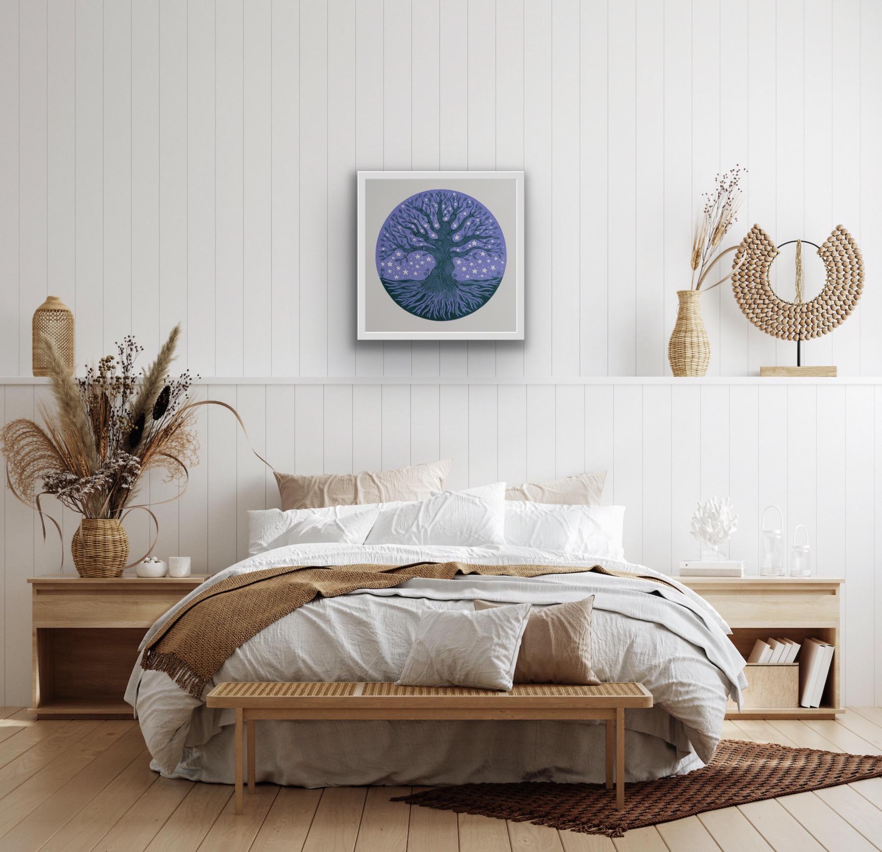 Árbol de estrellas con estampado de tinta de Kate Willows en venta 2