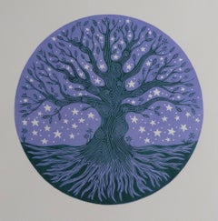 Albero di stelle con stampa a inchiostro di Kate Willows
