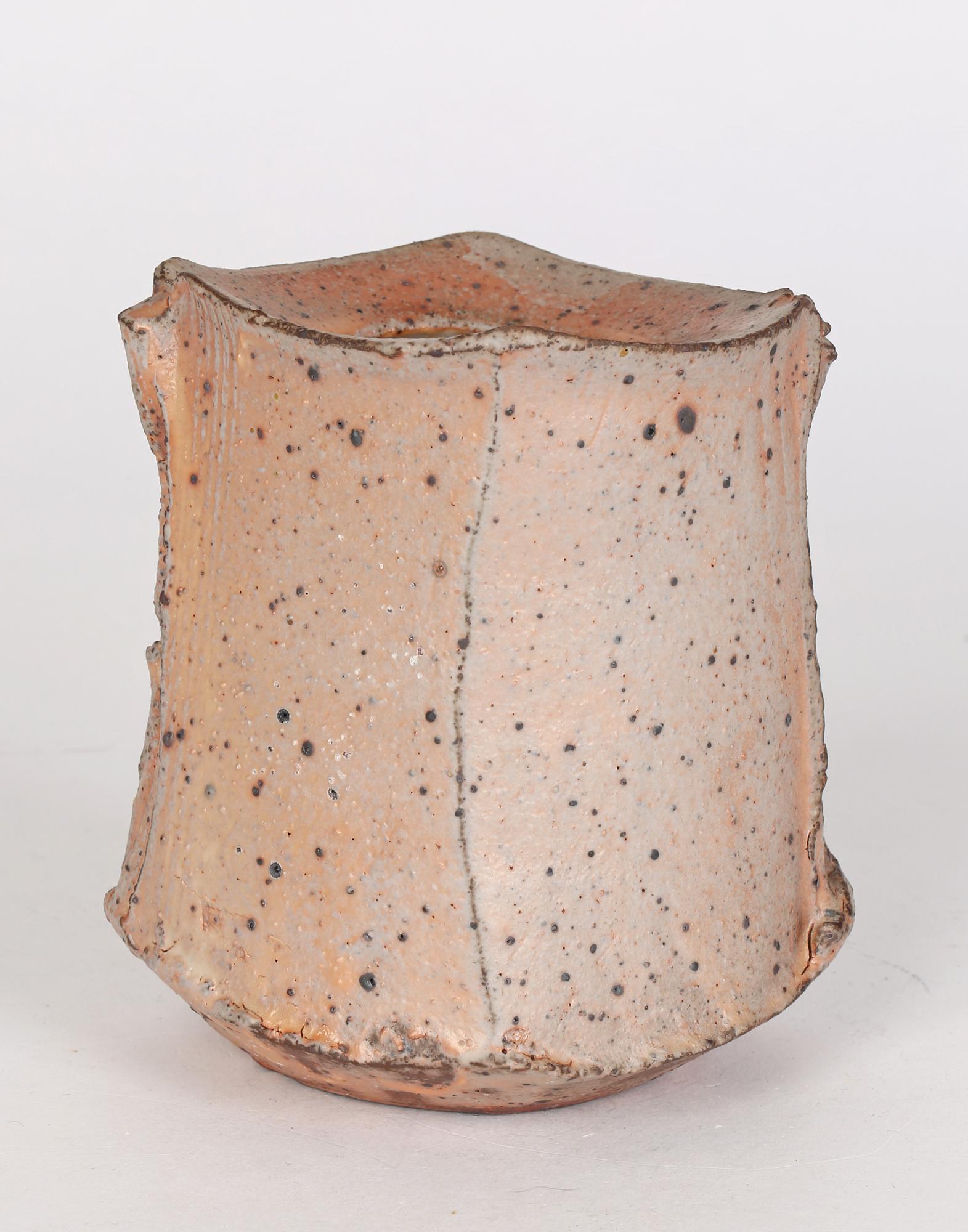 Katerina Evangelidou Greek Stoneware Hand Built Studio Pottery Vase For Sale 3