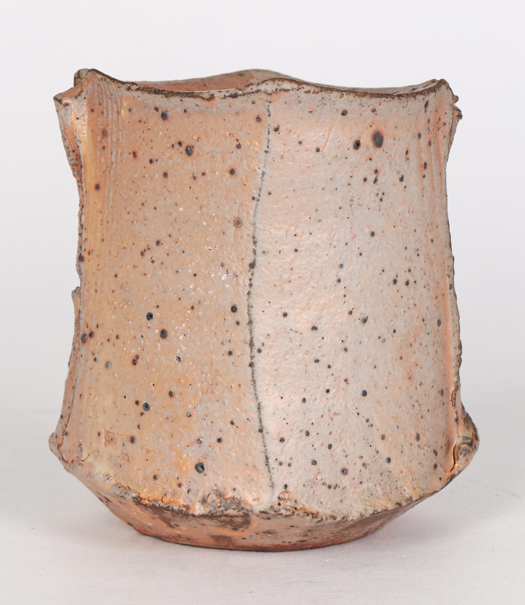 Katerina Evangelidou Greek Stoneware Hand Built Studio Pottery Vase For Sale 6