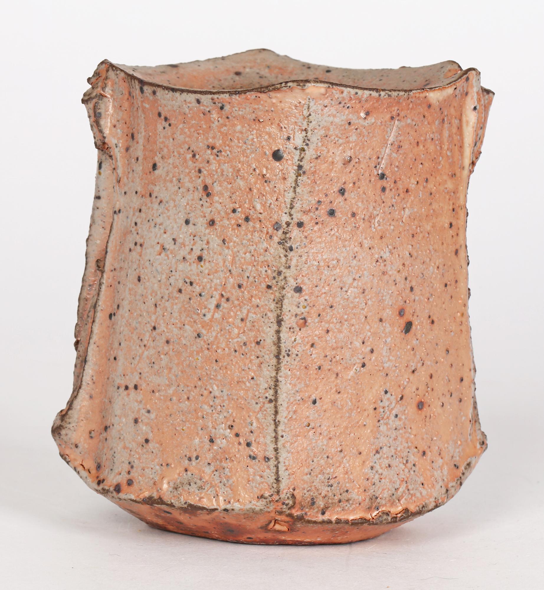 Katerina Evangelidou Greek Stoneware Hand Built Studio Pottery Vase In Good Condition For Sale In Bishop's Stortford, Hertfordshire