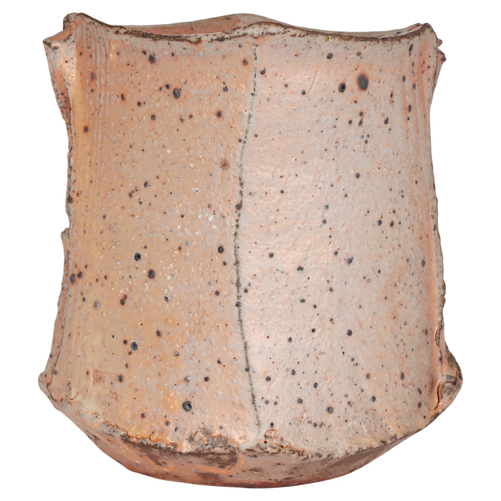 Katerina Evangelidou Greek Stoneware Hand Built Studio Pottery Vase For Sale