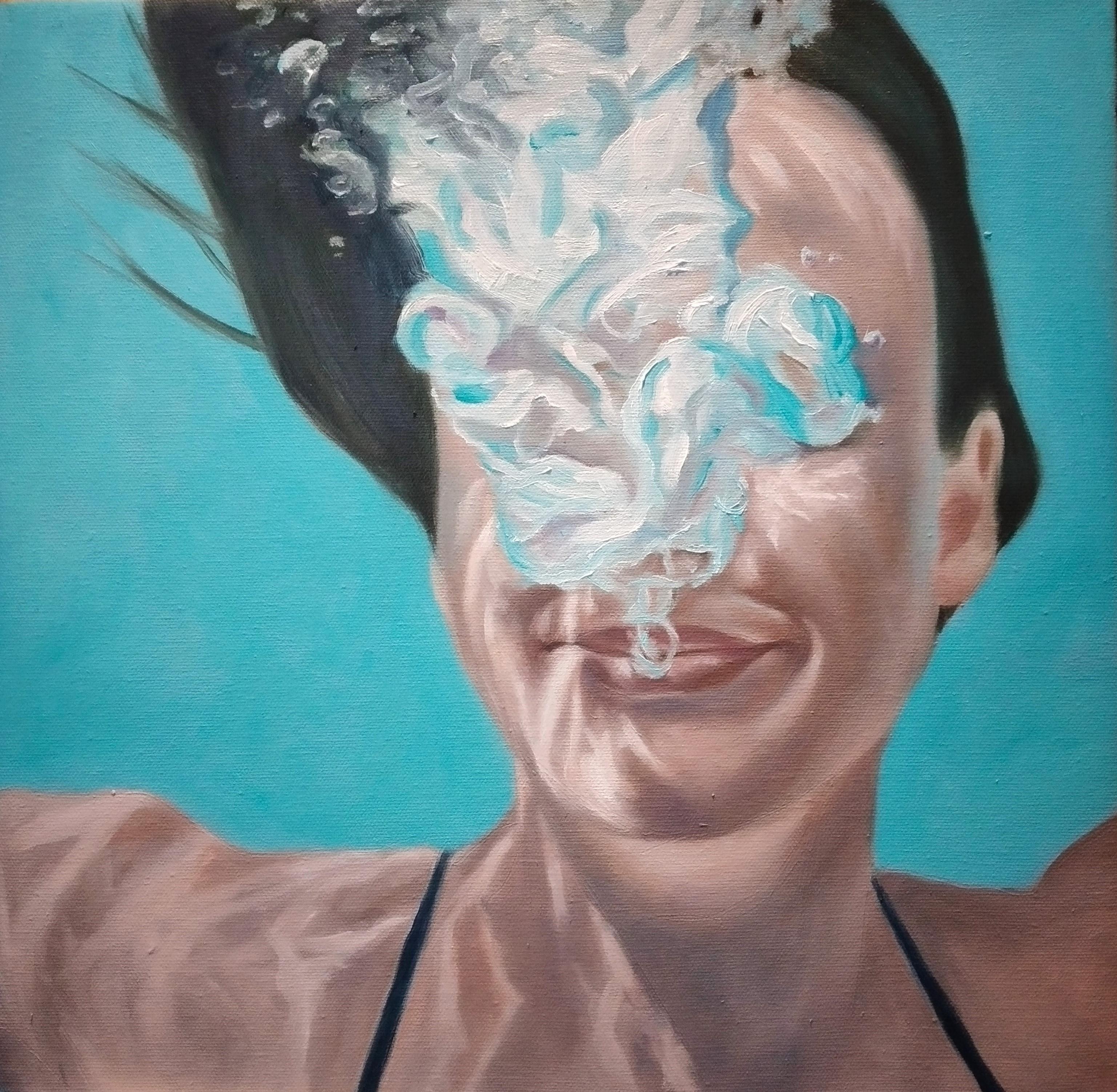 Katerina Hatzi Portrait Painting – Glückseligkeit