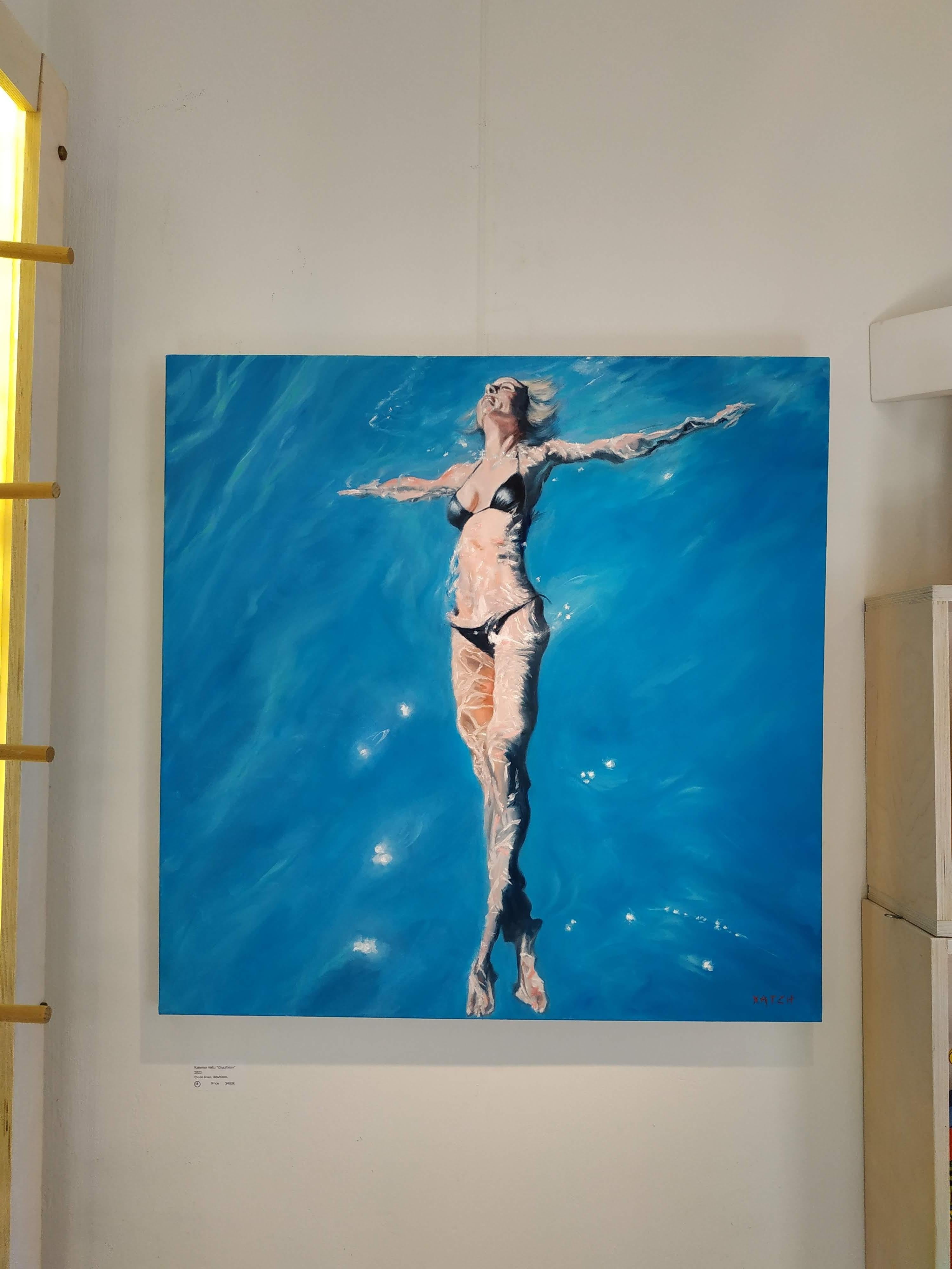 Crucifixion - Realist Painting by Katerina Hatzi