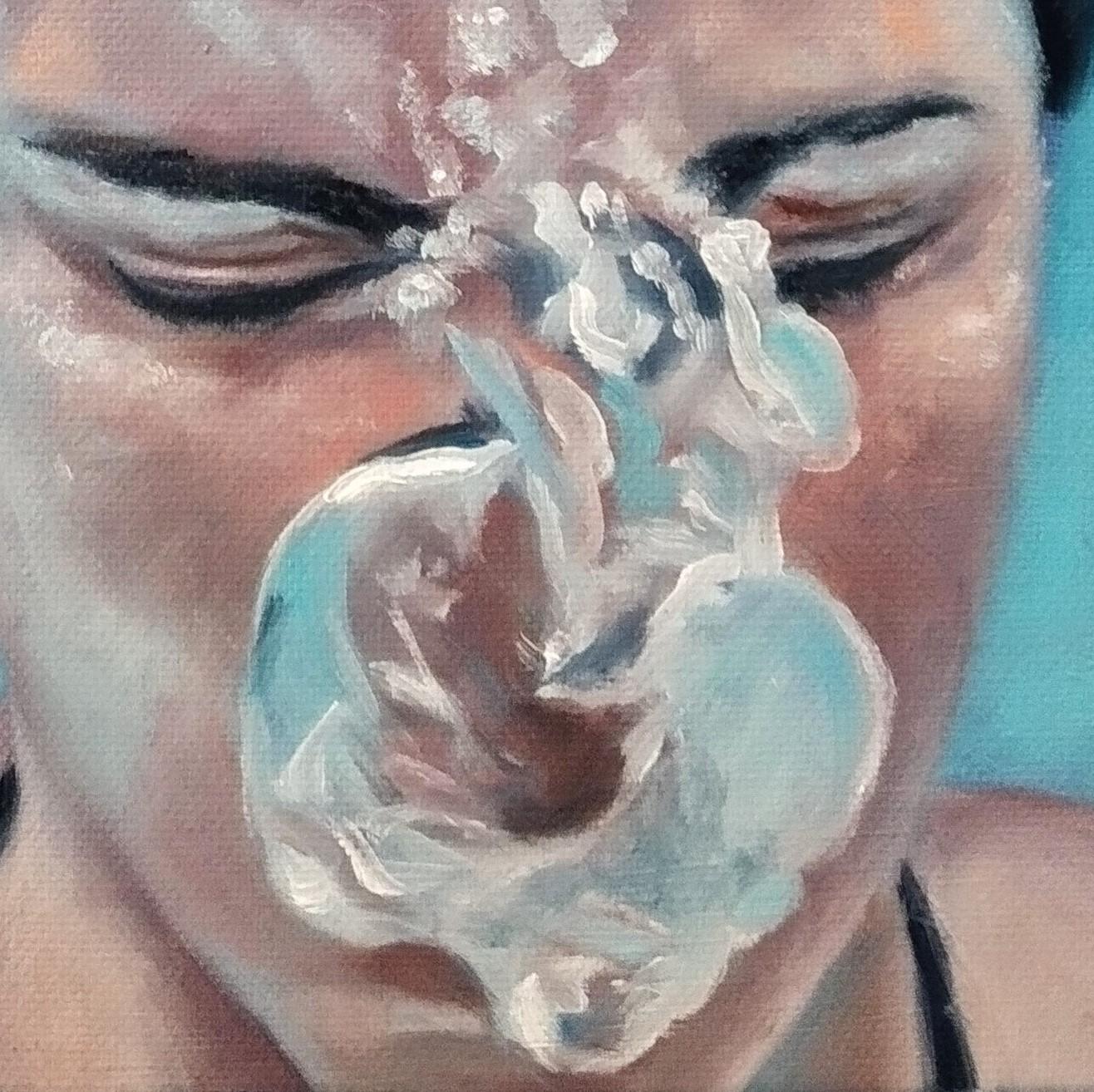 Geicha Bubble - Painting by Katerina Hatzi