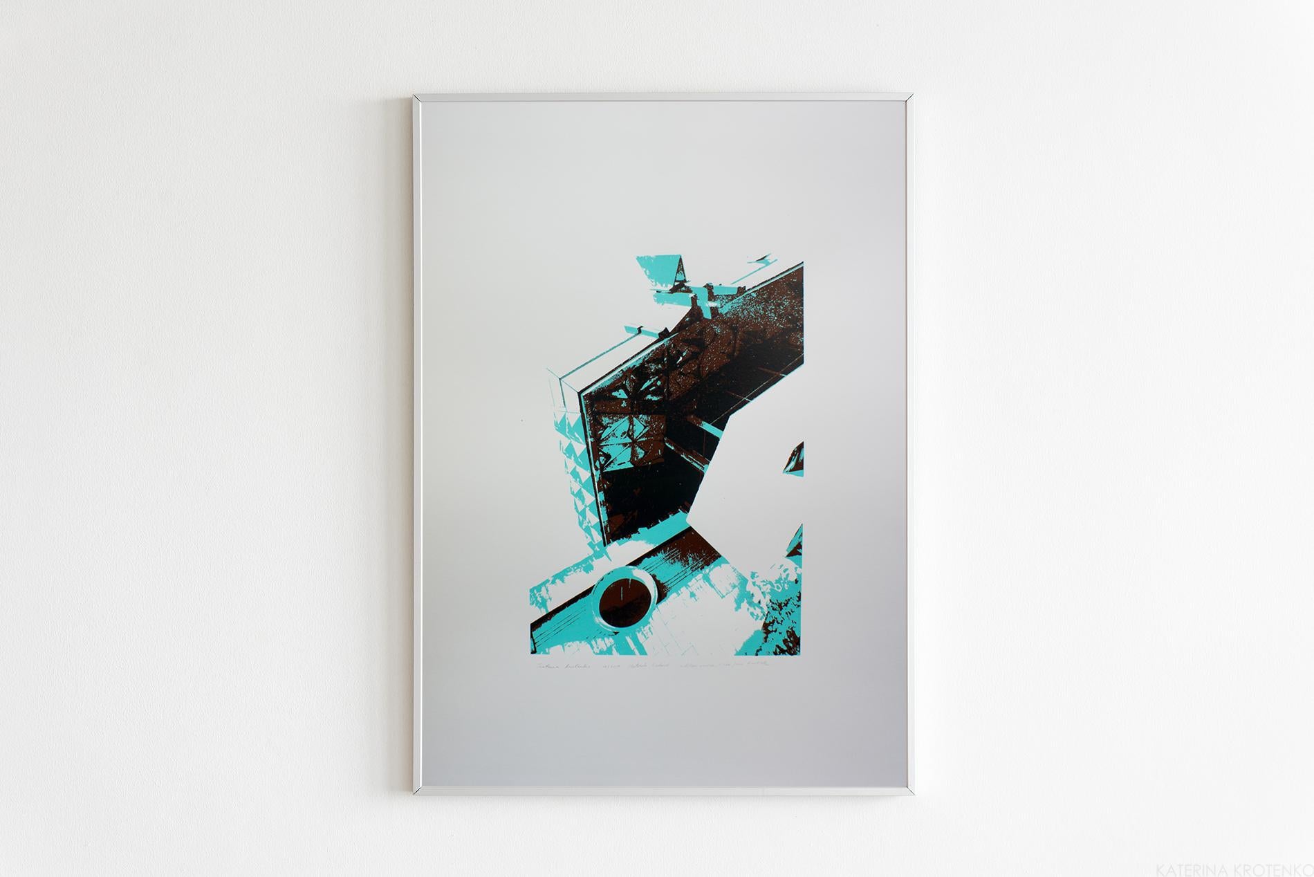 Katerina Krotenko Abstract Print - Invisible treasures # 1 architectural serigraphy