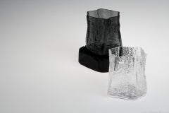 Shaped by fire / Drago — a pair of miniature glass vessels —  volume X