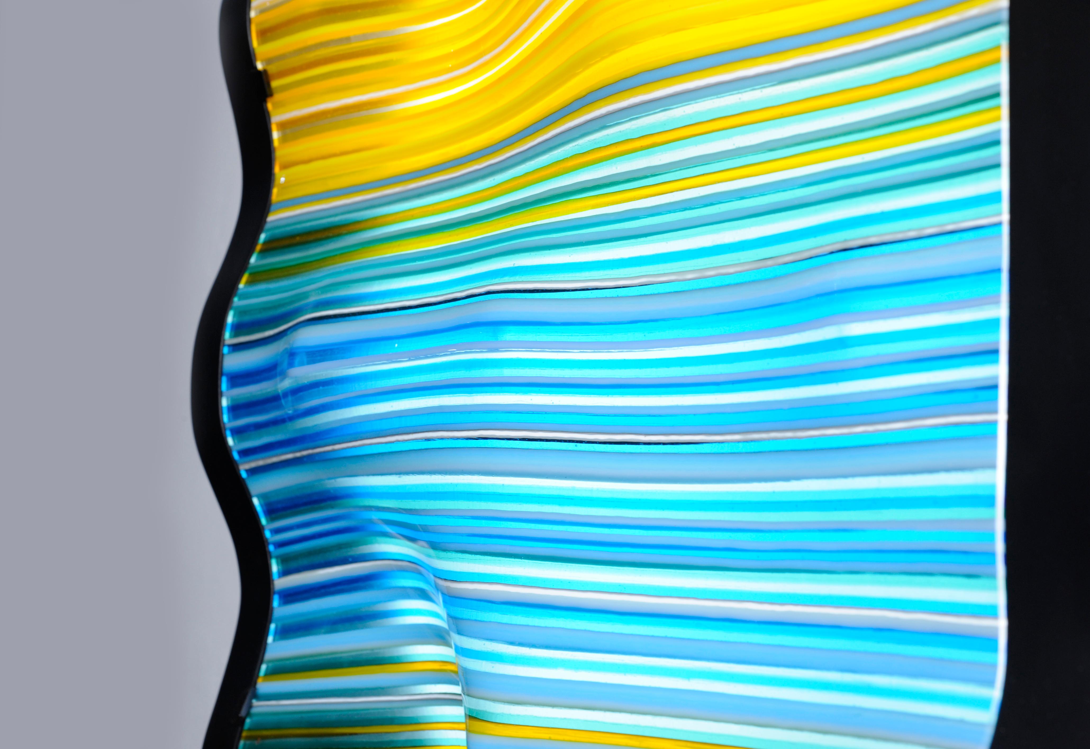 Katerpillar, lineare Wandleuchte aus mehrfarbigem Glas, klein (Mexikanisch) im Angebot