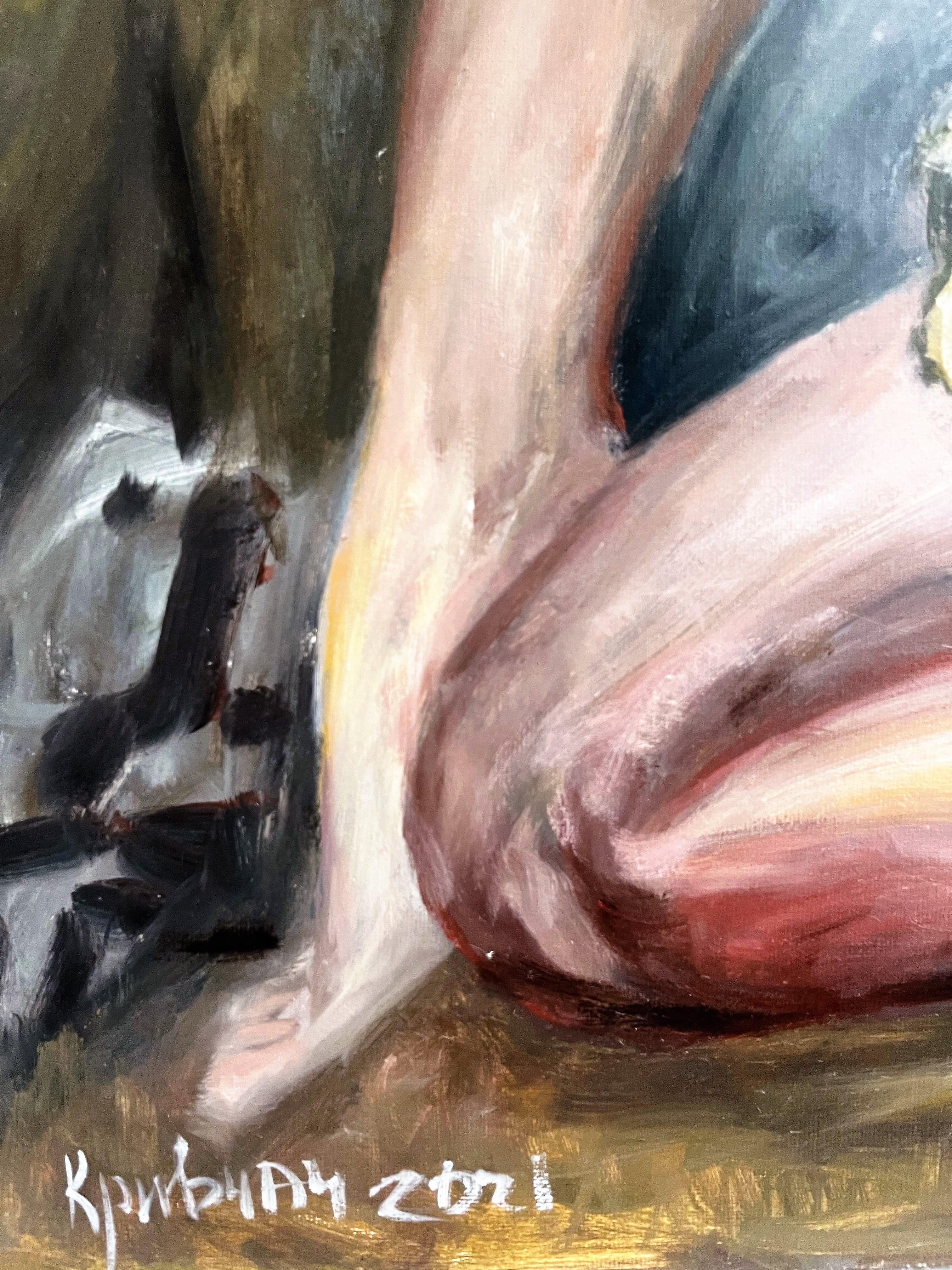 Jongleuse - Impressionnisme Painting par  Kateryna Krivchach