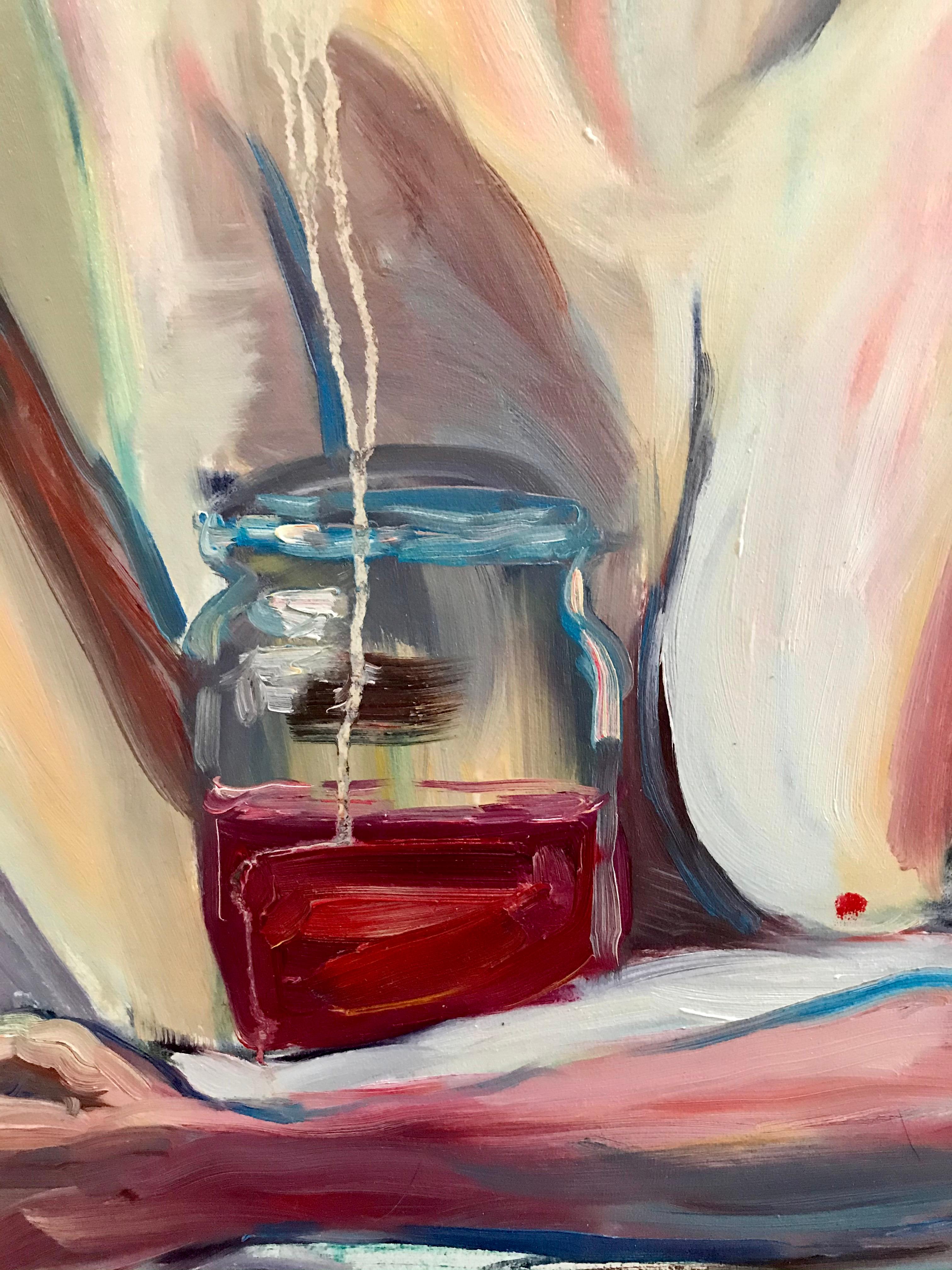 Chica con mermelada - Painting Impresionista de  Kateryna Krivchach