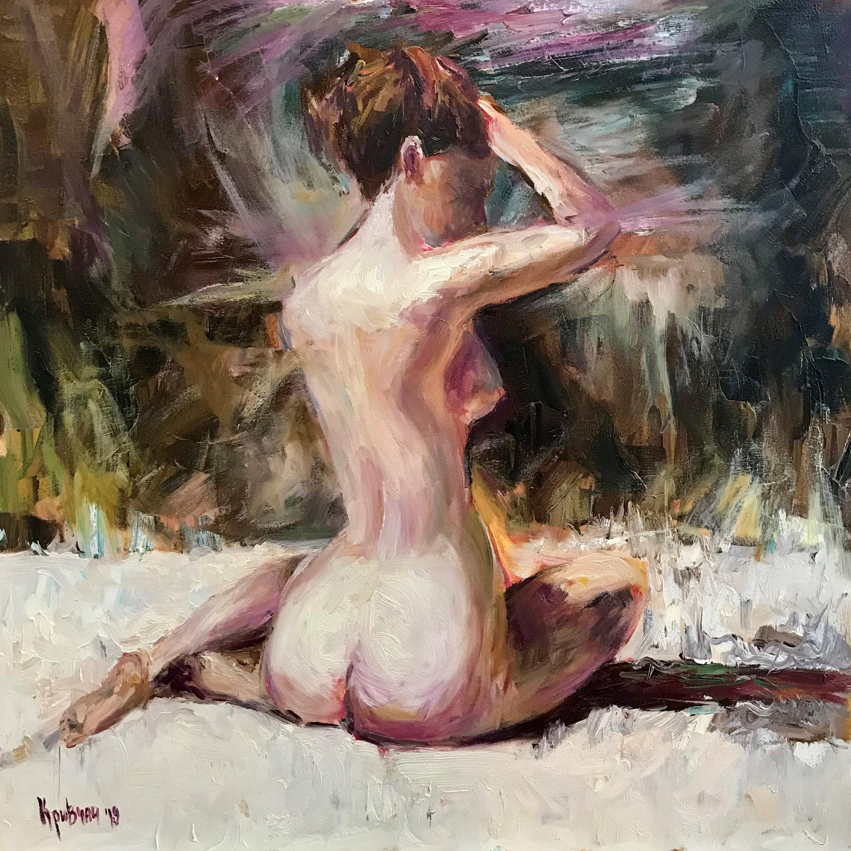  Kateryna Krivchach Figurative Painting - Nudity