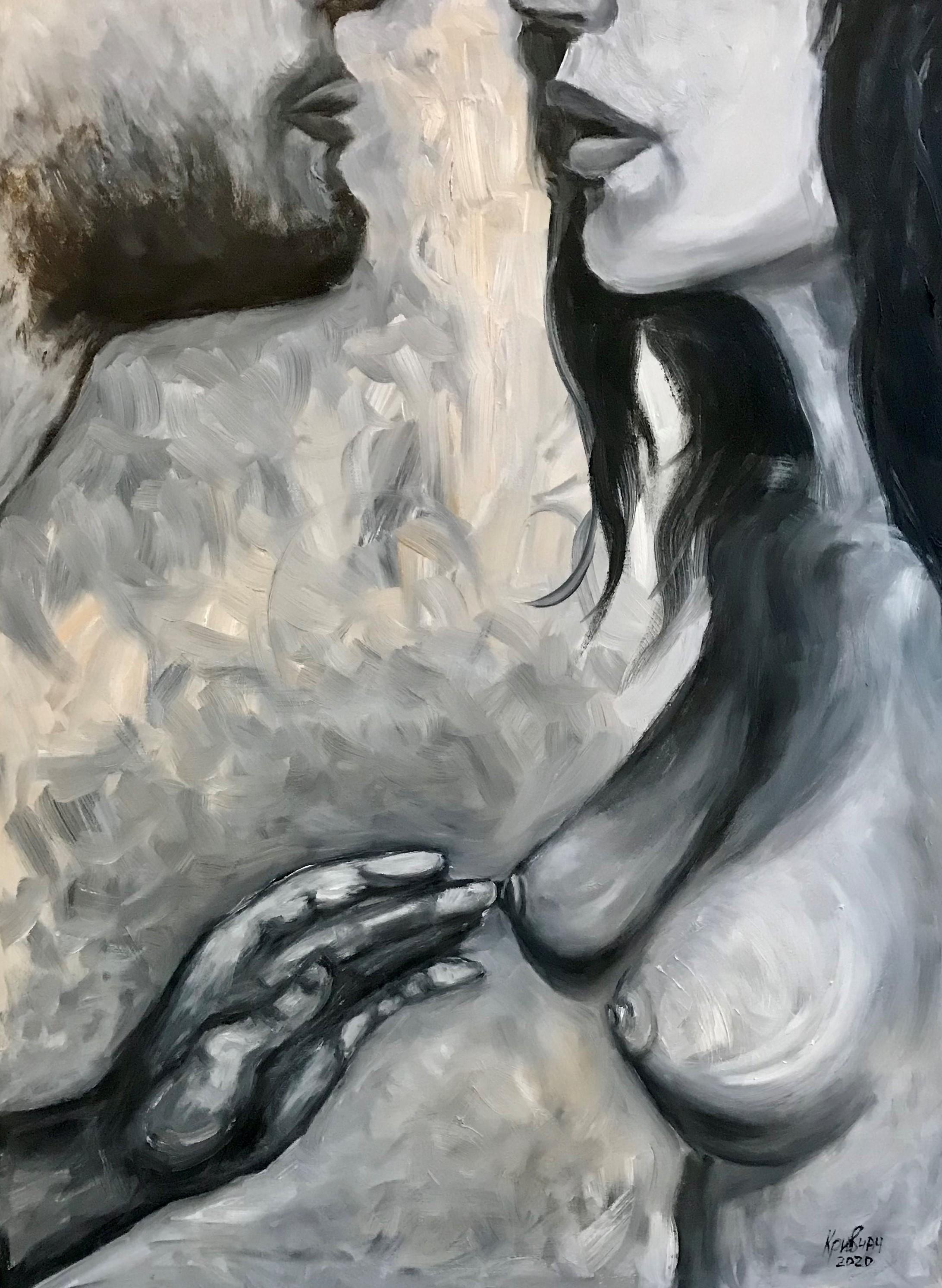  Kateryna Krivchach Nude Painting – Zärtlichkeit