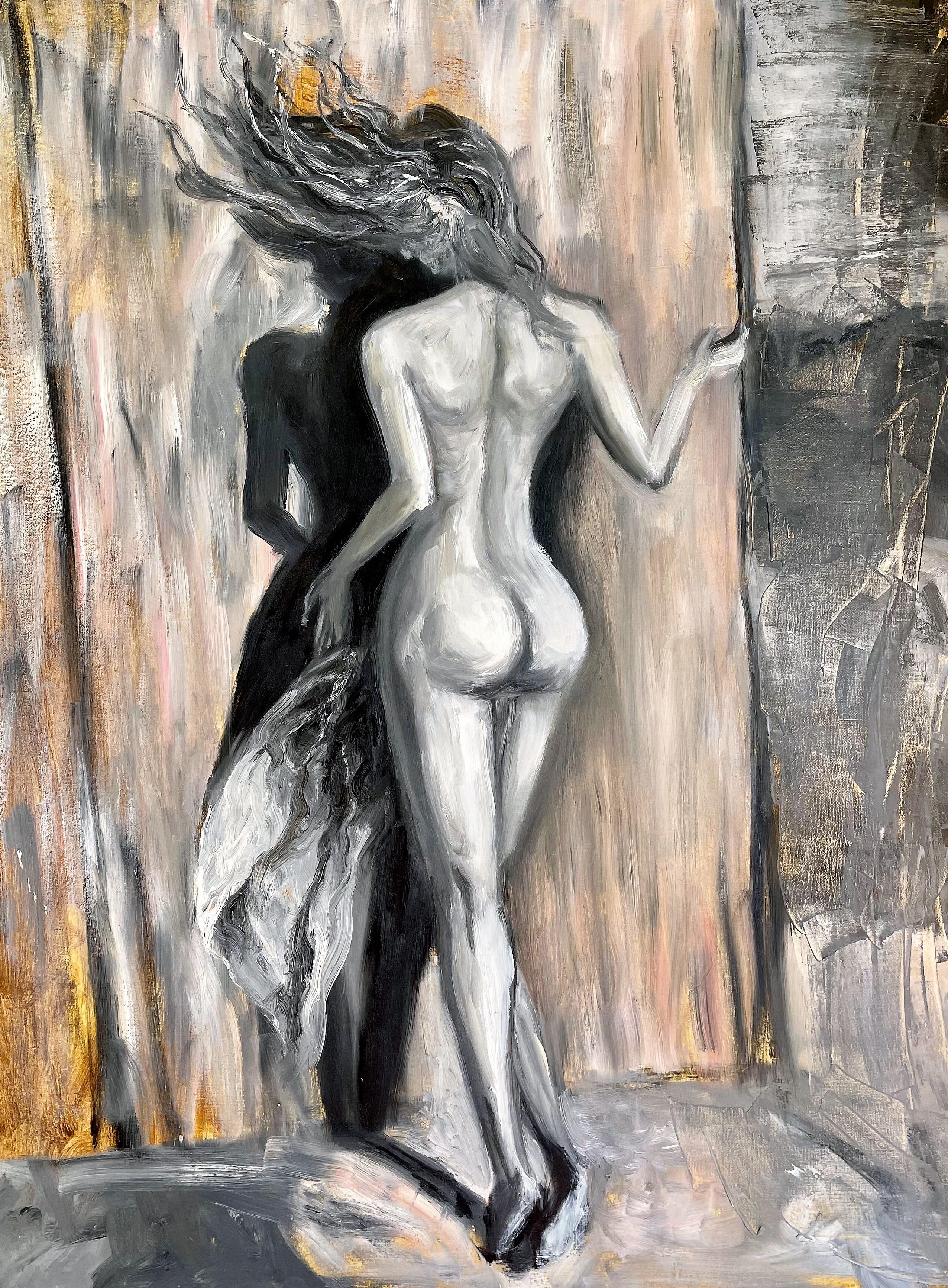 Figurative Painting  Kateryna Krivchach - L'enroulement du changement