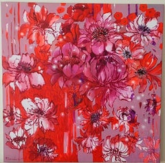 Blumen, Original-Stillleben, Öl auf Leinwand, 2020