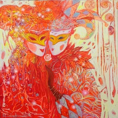 „Red Kiss“, impressionistisches Porträt, Öl, 2020