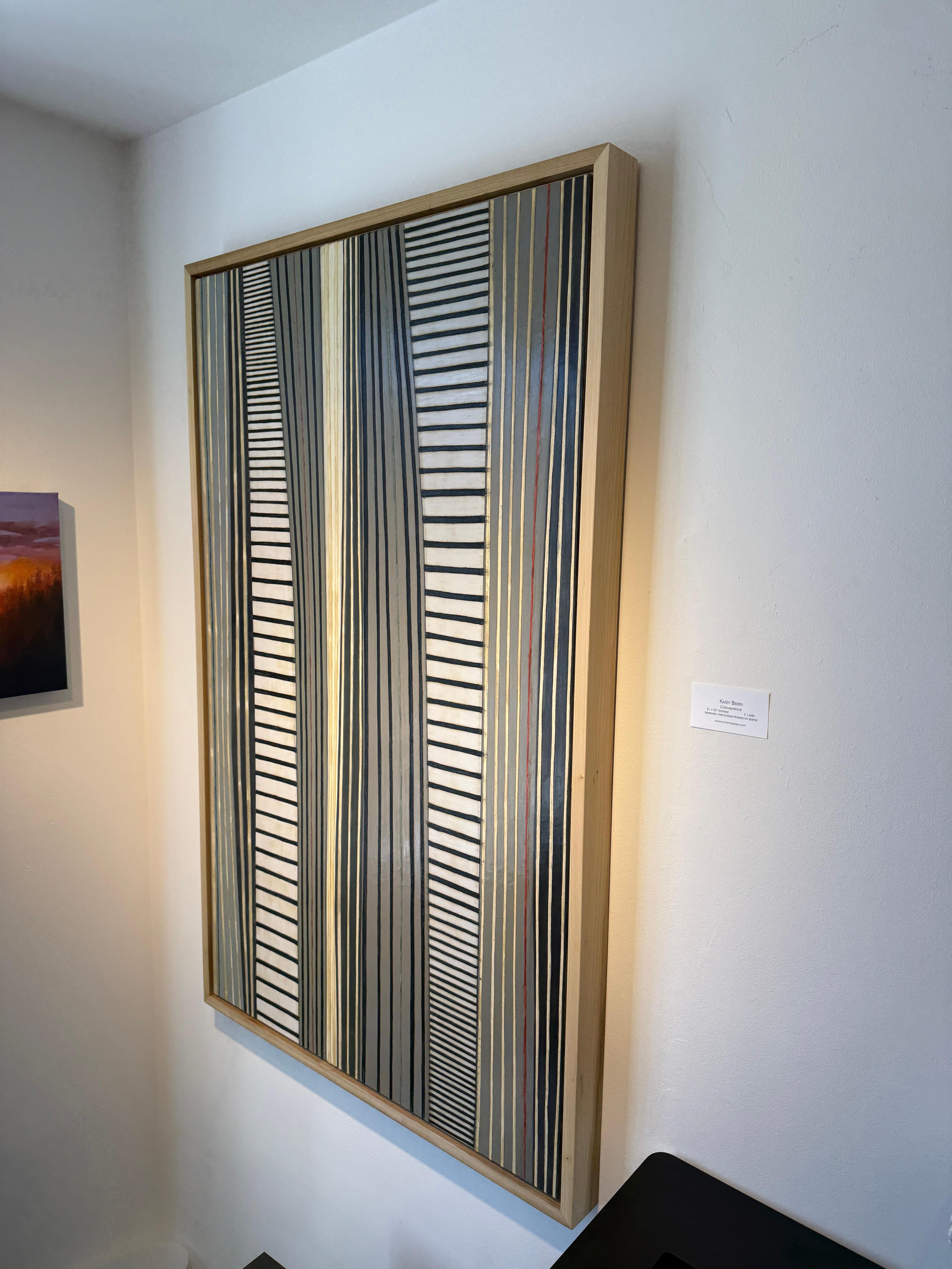 Transport - Marron Landscape Painting par Katey Berry