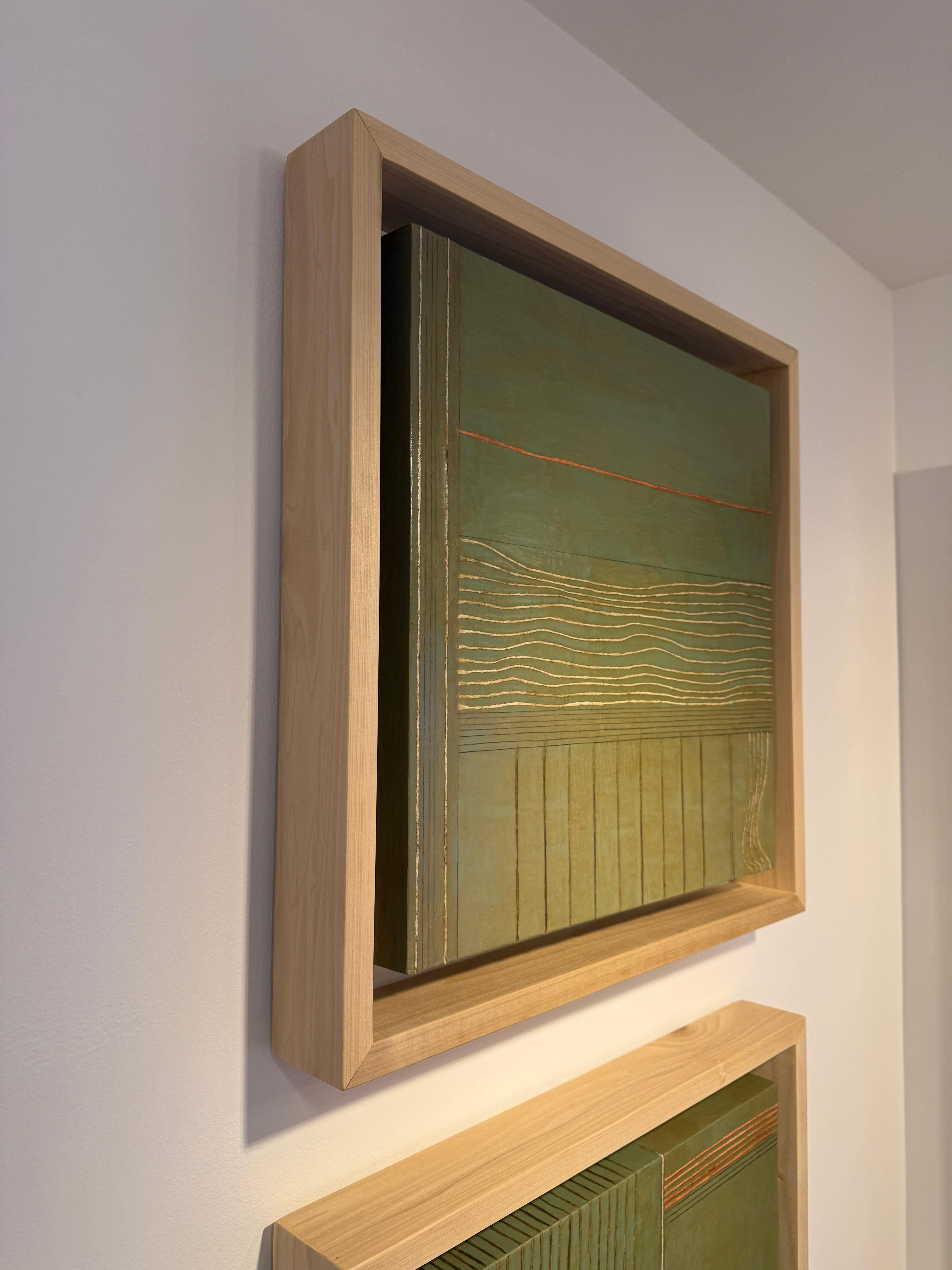 Holding Sunrise 1 - Brown Landscape Painting by Katey Berry