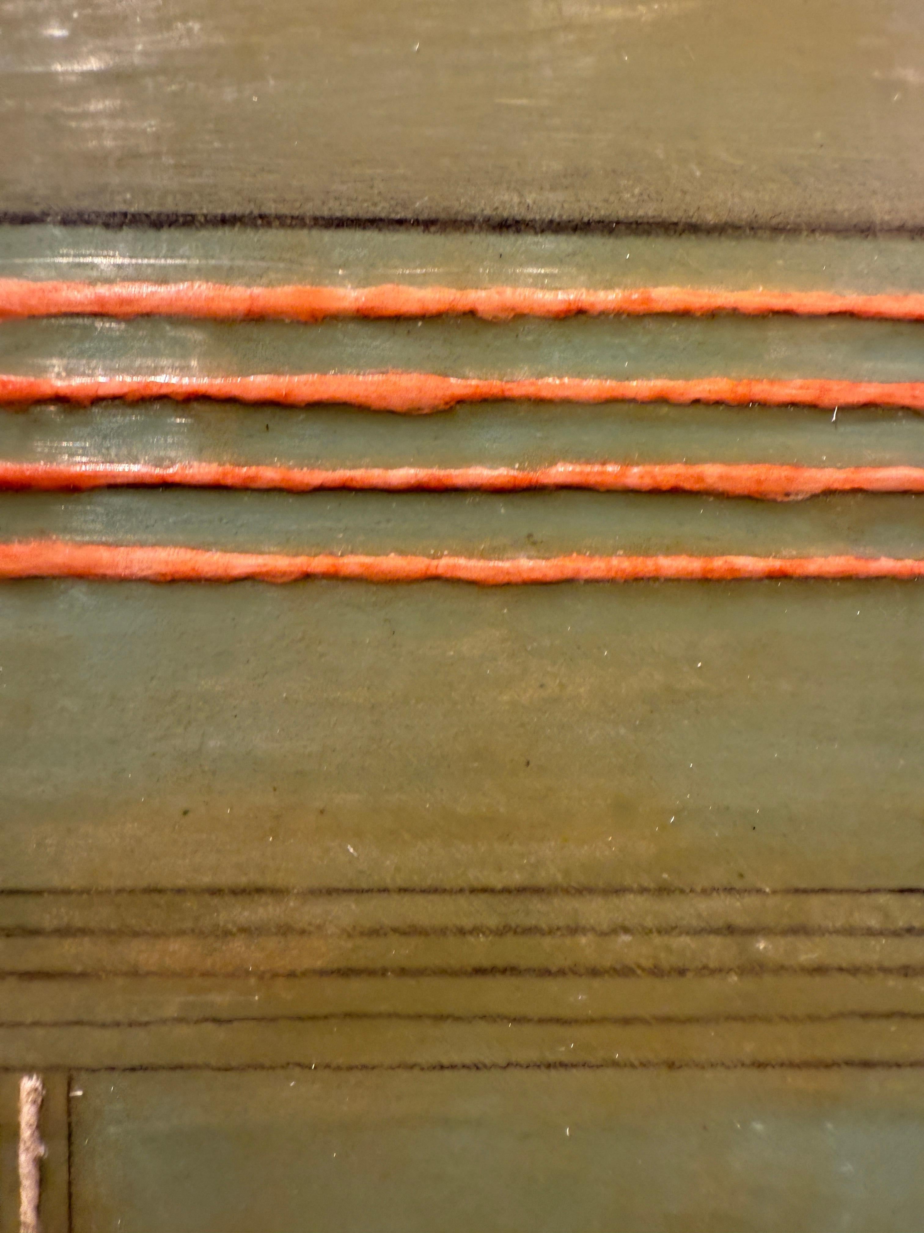 The experience of nature and daily life feed my work. The materials I use are from the natural world: beeswax and cotton thread. The threads are untwined and dyed with things I consume like spices, foods, coffee, wine, etc. This process creates an