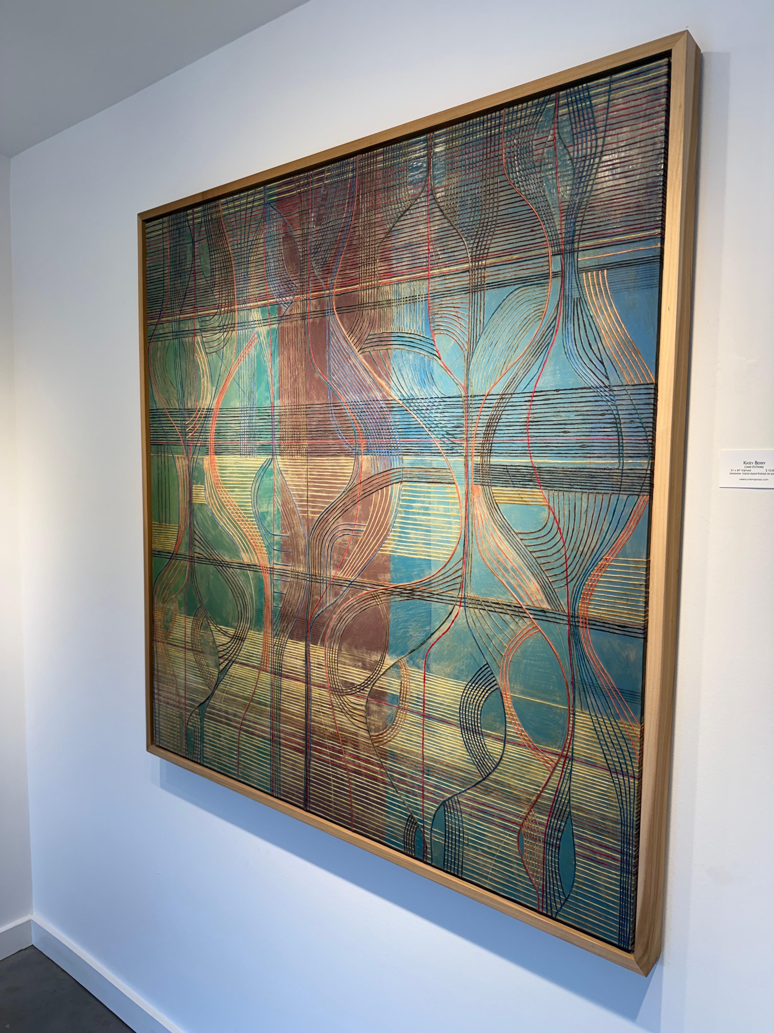 Liebe Echos (Braun), Landscape Painting, von Katey Berry