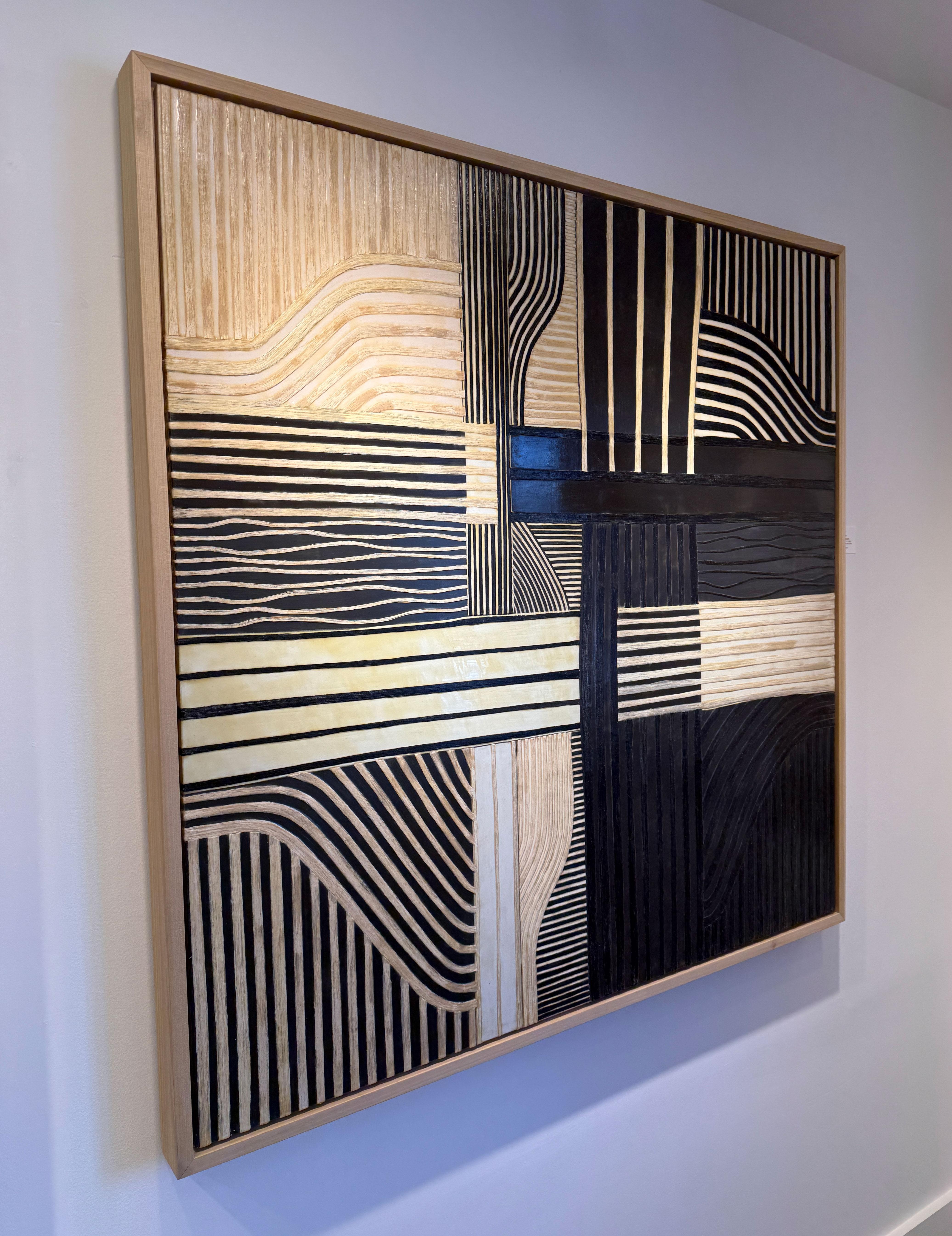 Mountain River Wandteppich (Braun), Landscape Painting, von Katey Berry