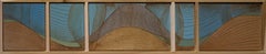 Unfolding Landscape Painting, Beeswax and Cotton Thread, Framed, 2010+
