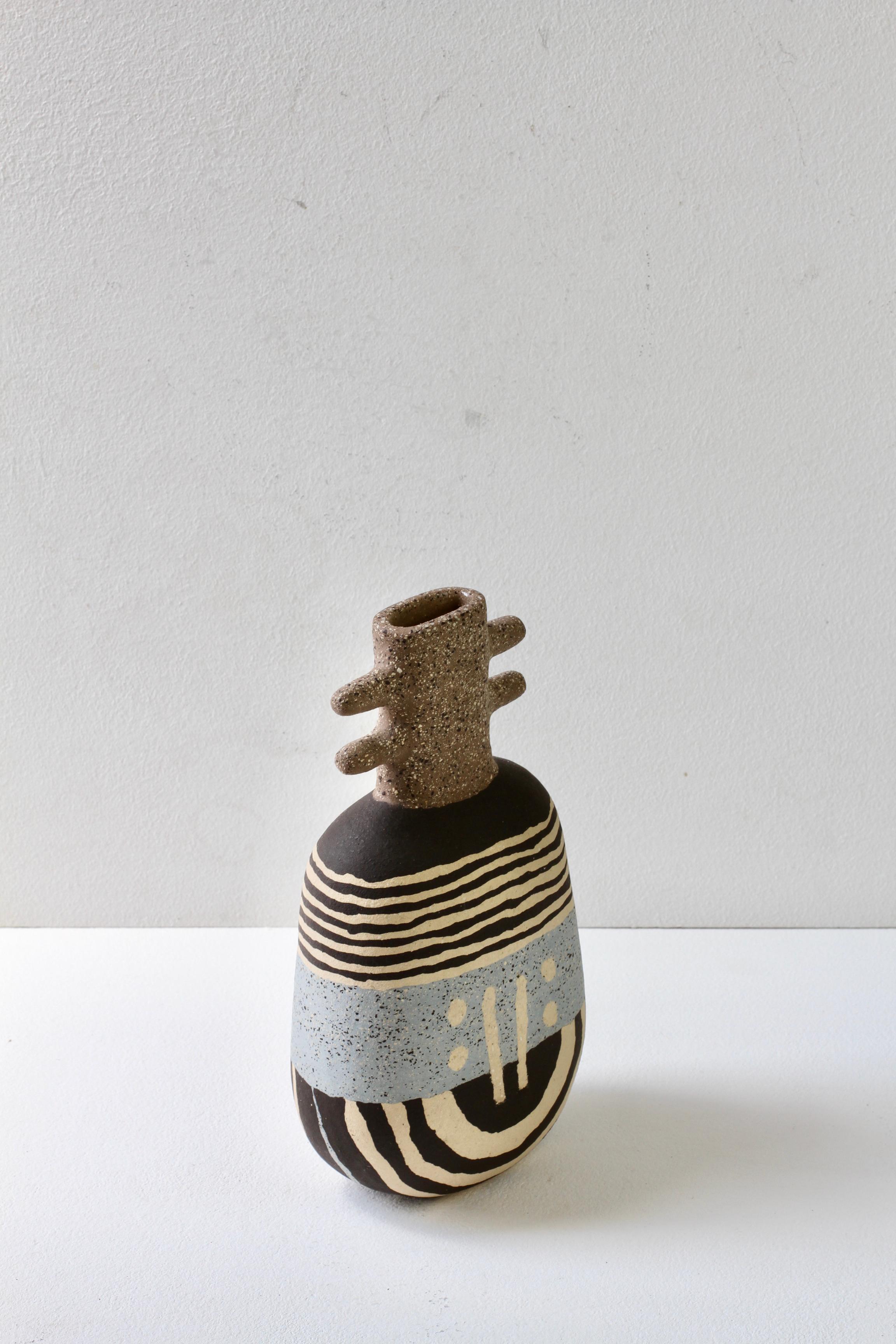 Vaso in gres Nerikomi firmato da Katharina Eichler, Studio d'Arte tedesco, #2 in vendita 4