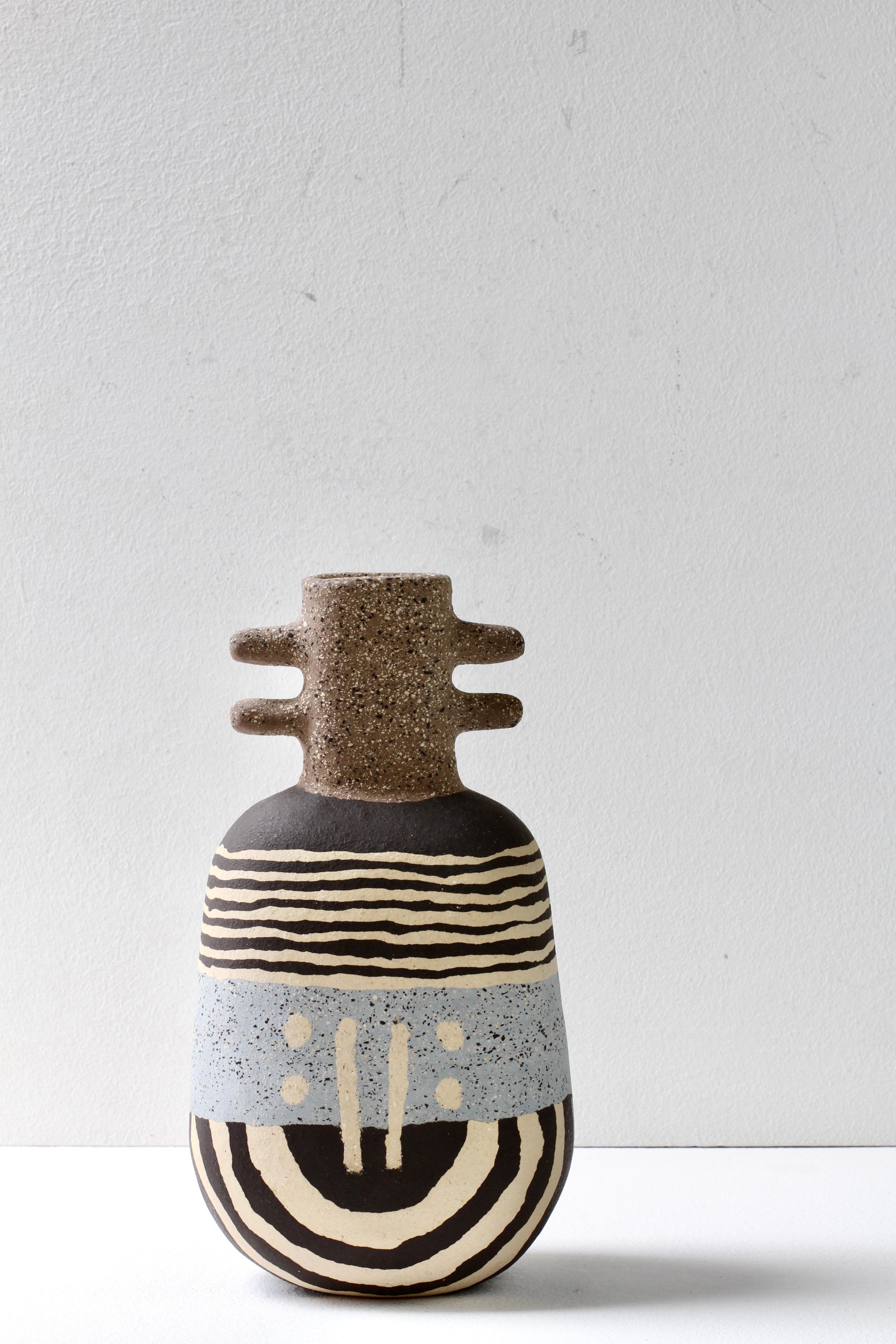 Vaso in gres Nerikomi firmato da Katharina Eichler, Studio d'Arte tedesco, #2 in vendita 5