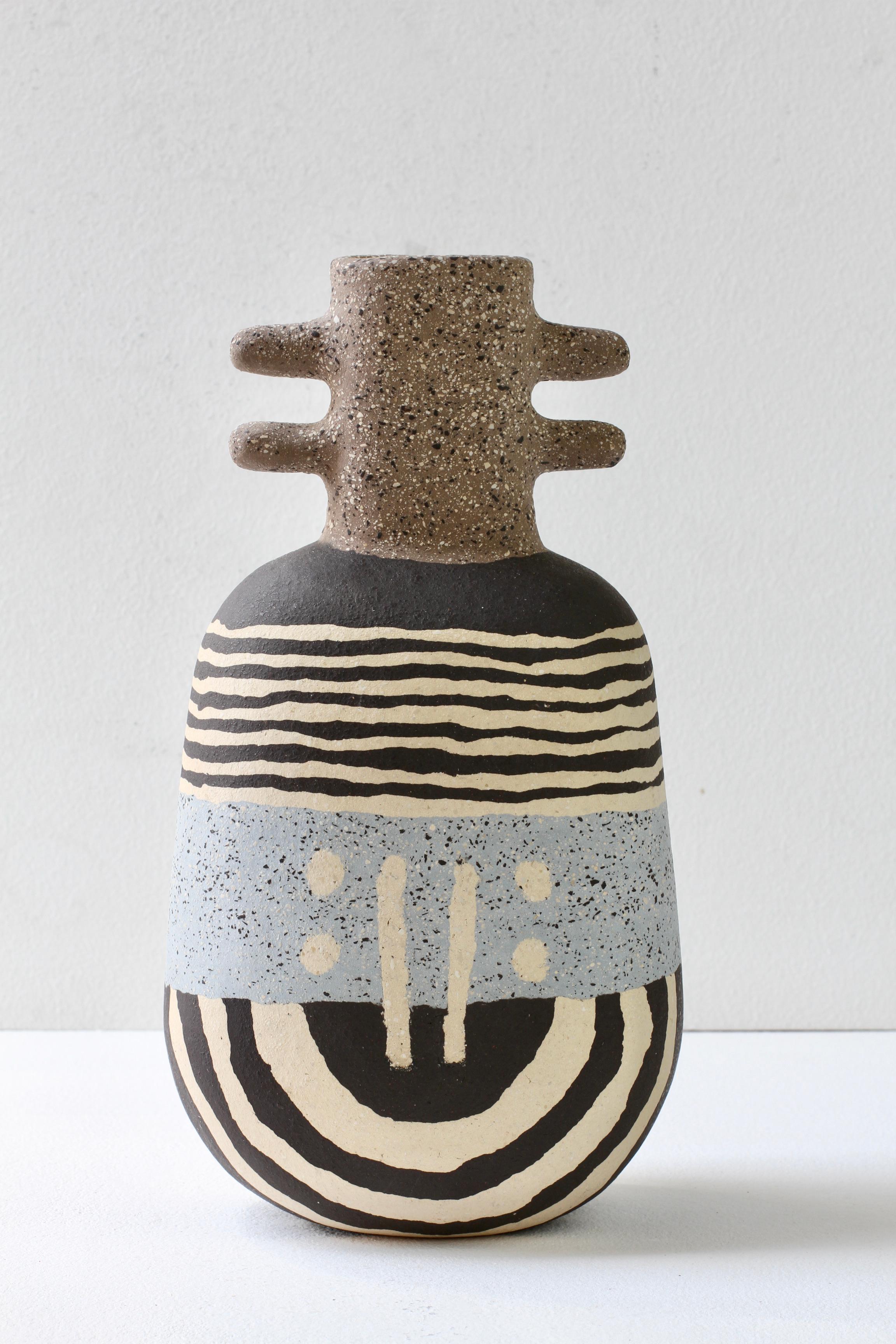 Vaso in gres Nerikomi firmato da Katharina Eichler, Studio d'Arte tedesco, #2 in vendita 7
