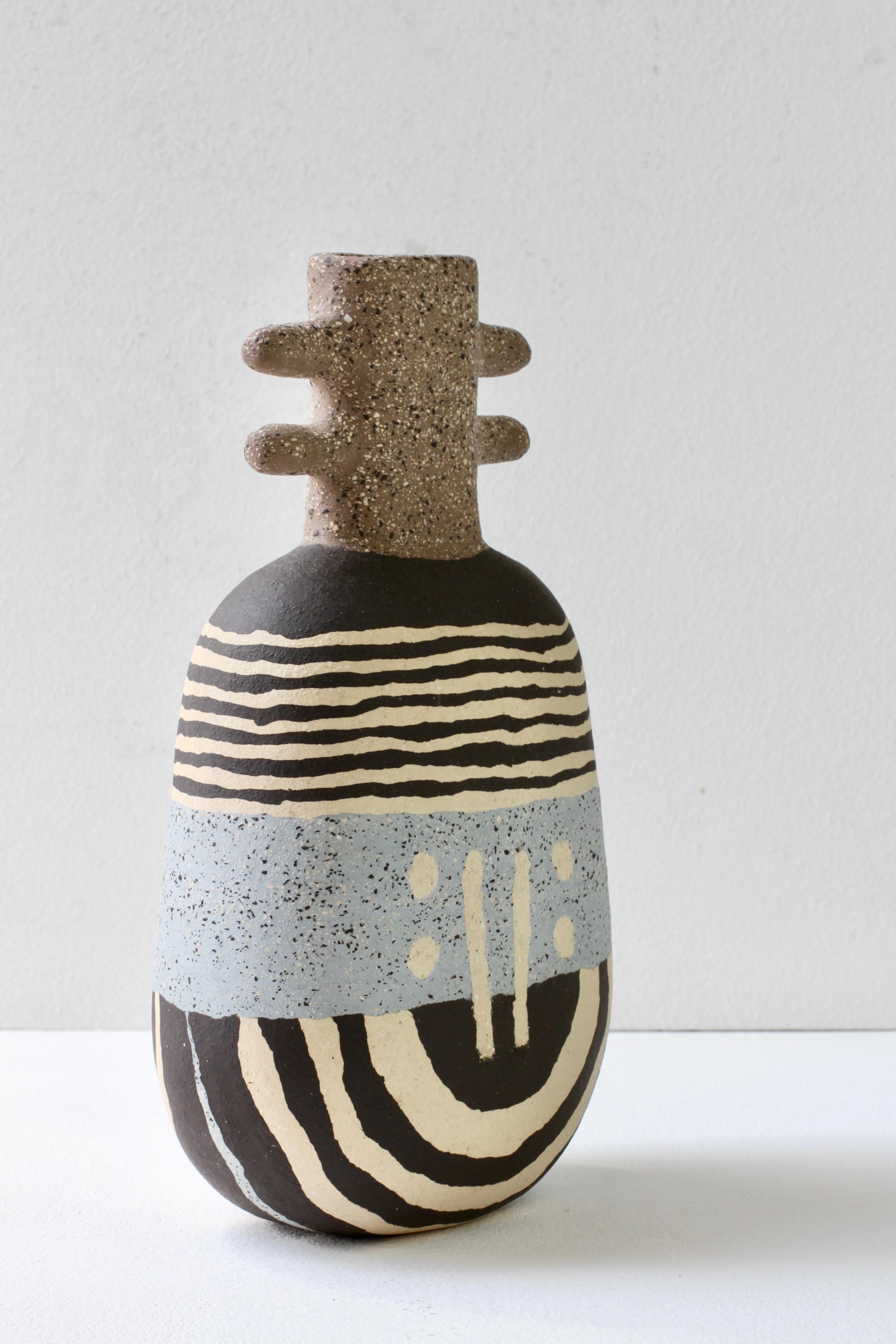 Vaso in gres Nerikomi firmato da Katharina Eichler, Studio d'Arte tedesco, #2 in vendita 8